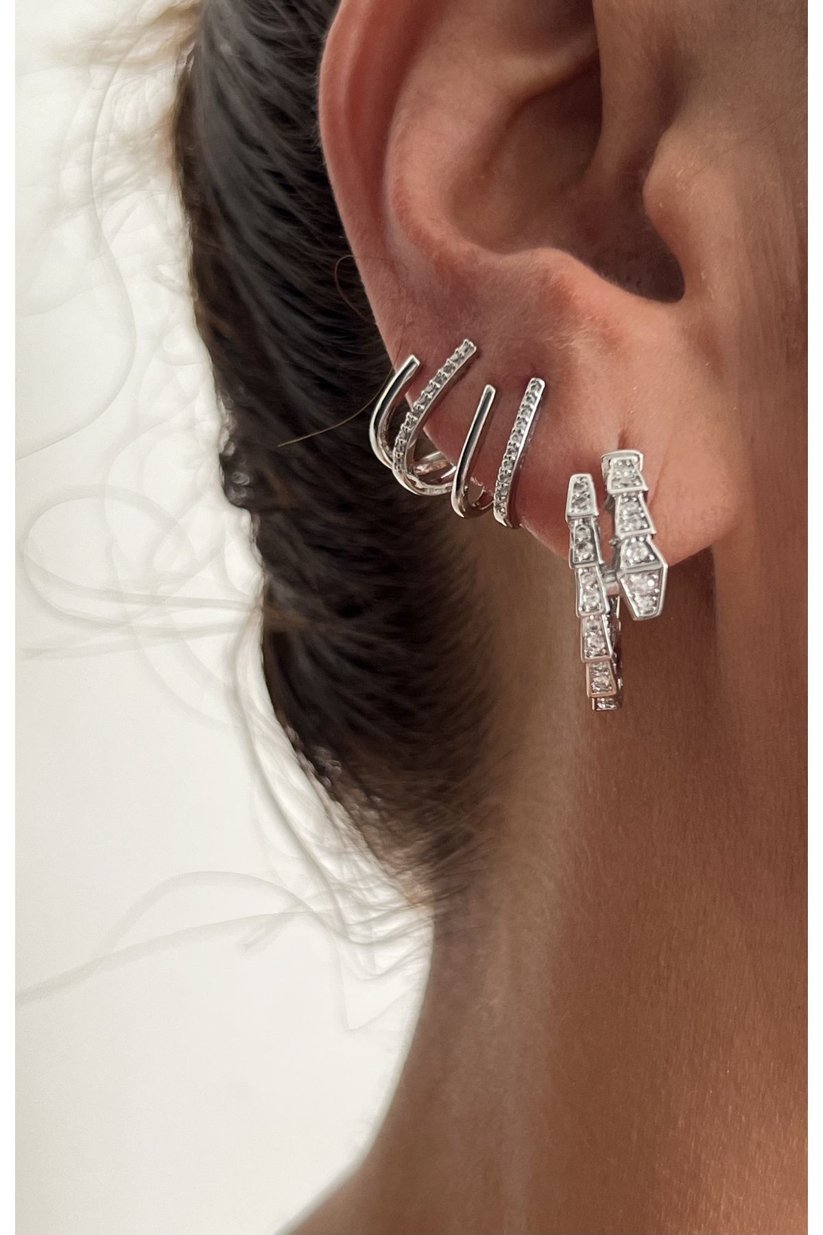 tones official Snake Bulgari Equivalent Earring Trendyol