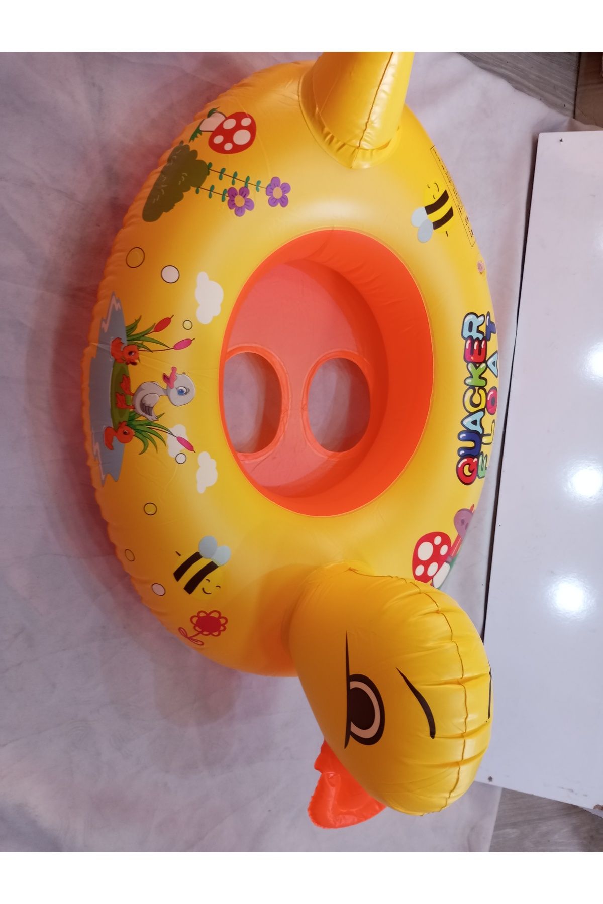 Baby Boat Şişme Ördek Çocuk Can Simidi.4,6 Yaş.80x60 Cm Sarı