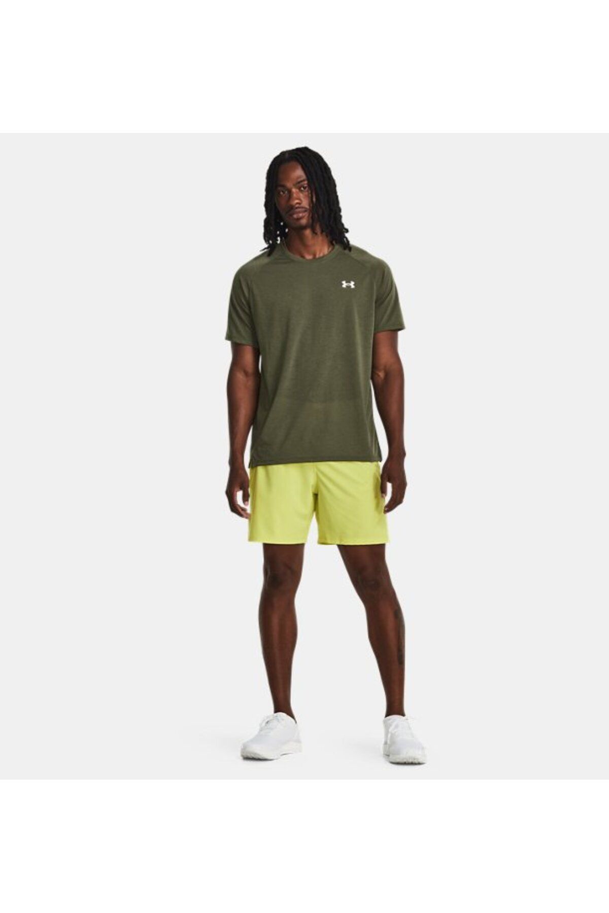شورت ورزشی زرد مردانه های نخبگان 7 '' ua راه اندازی شده 1376508 743 Under Armour