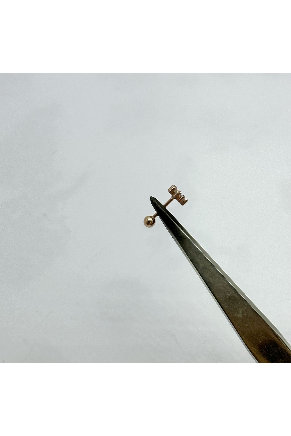 Kadın Tek Taş Gümüş Tragus Piercing Gümüş Kıkırdak Küpe 3