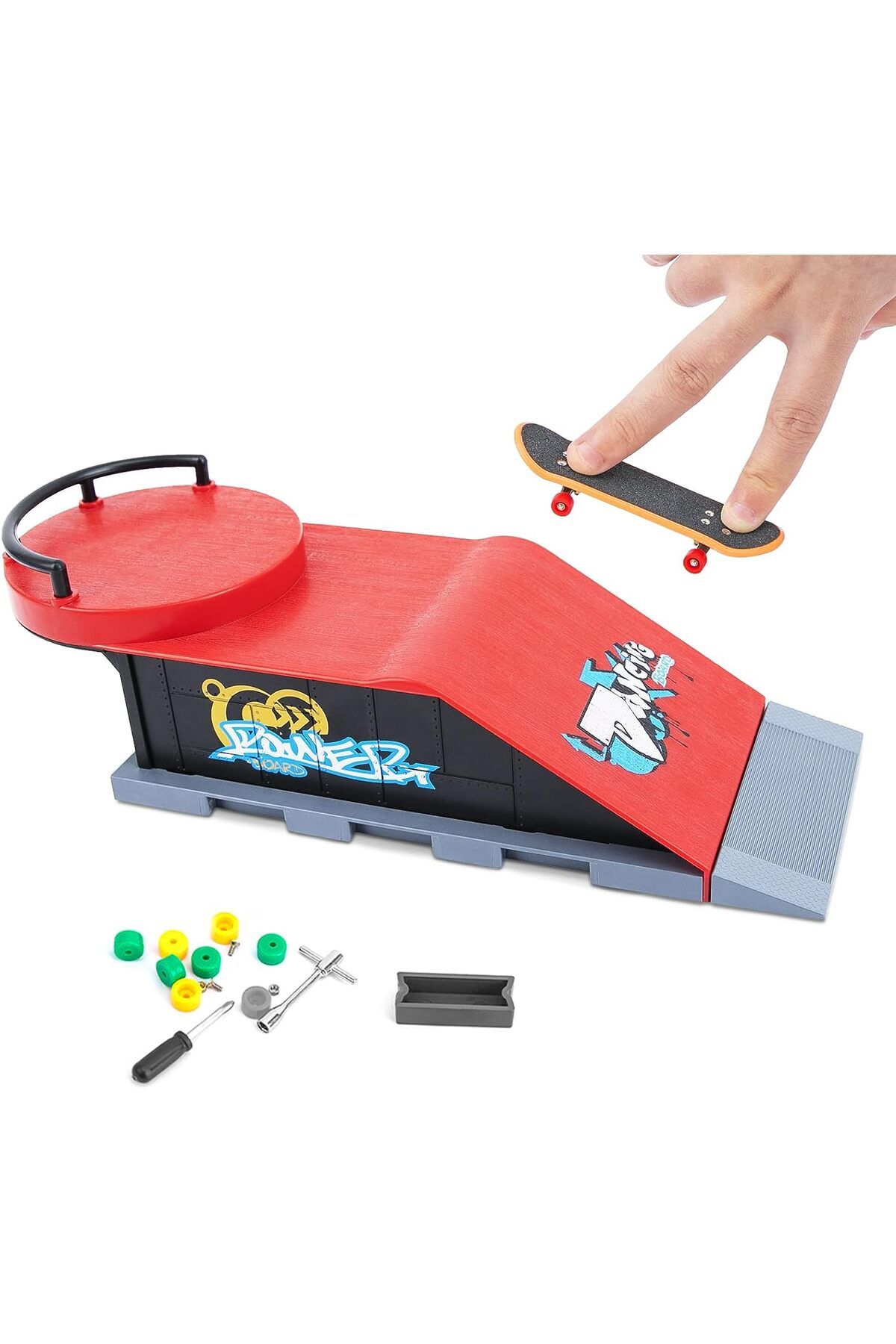 Cici Oyuncak Fingerboard Ramps Skateboard Parmak Kaykay Donbful Rampa Parkuru Oyun Seti