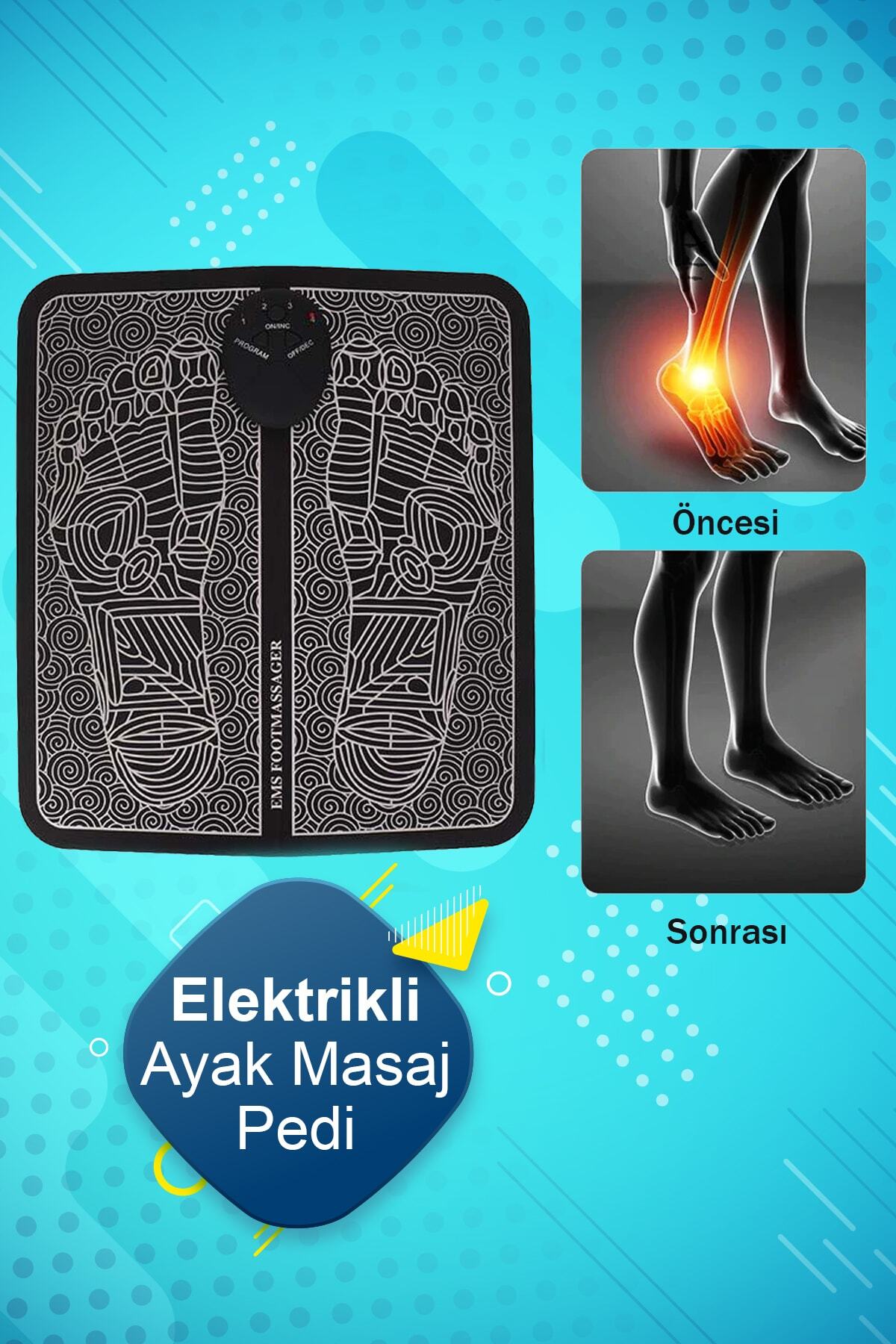 Nikadu Ems Ayak Masaj Pedi Foot Massager Titreşimli Refleksloji Masaj