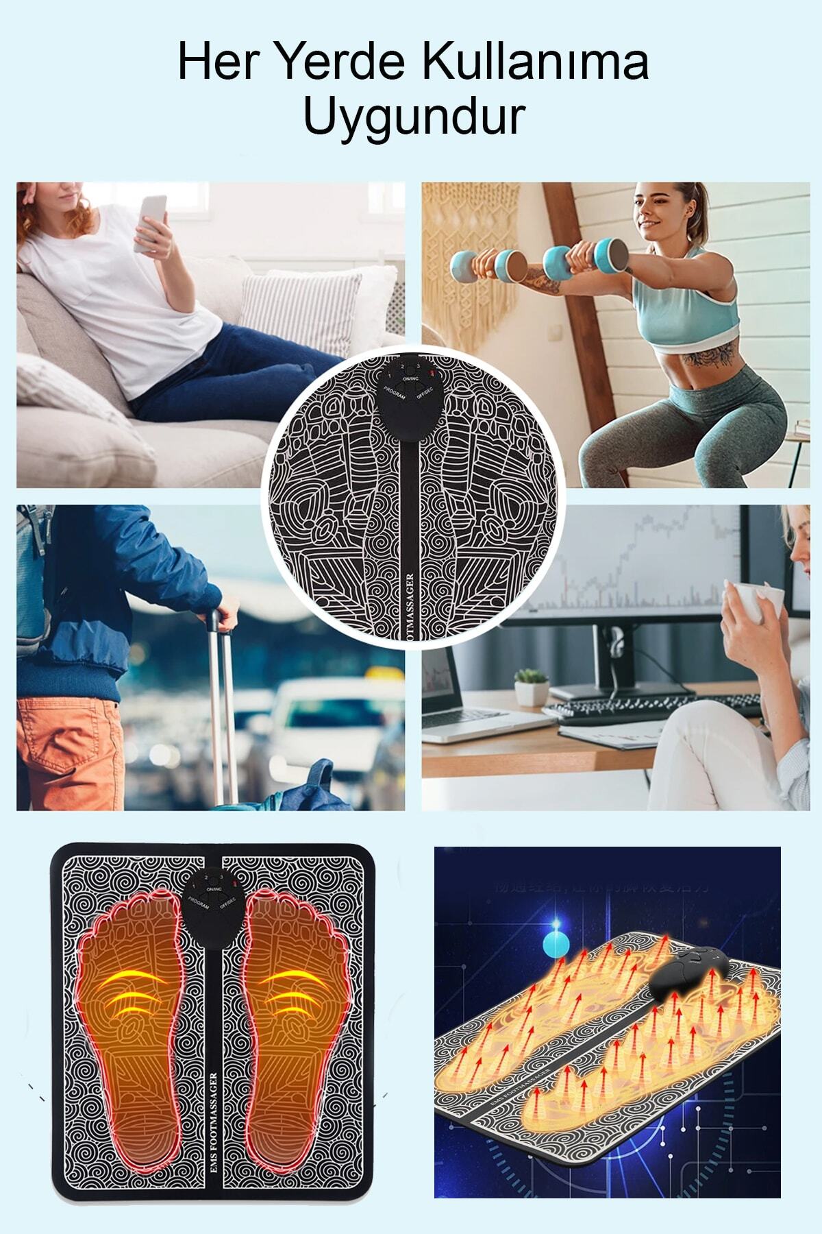 Nikadu Ems Ayak Masaj Pedi Foot Massager Titreşimli Refleksloji Masaj