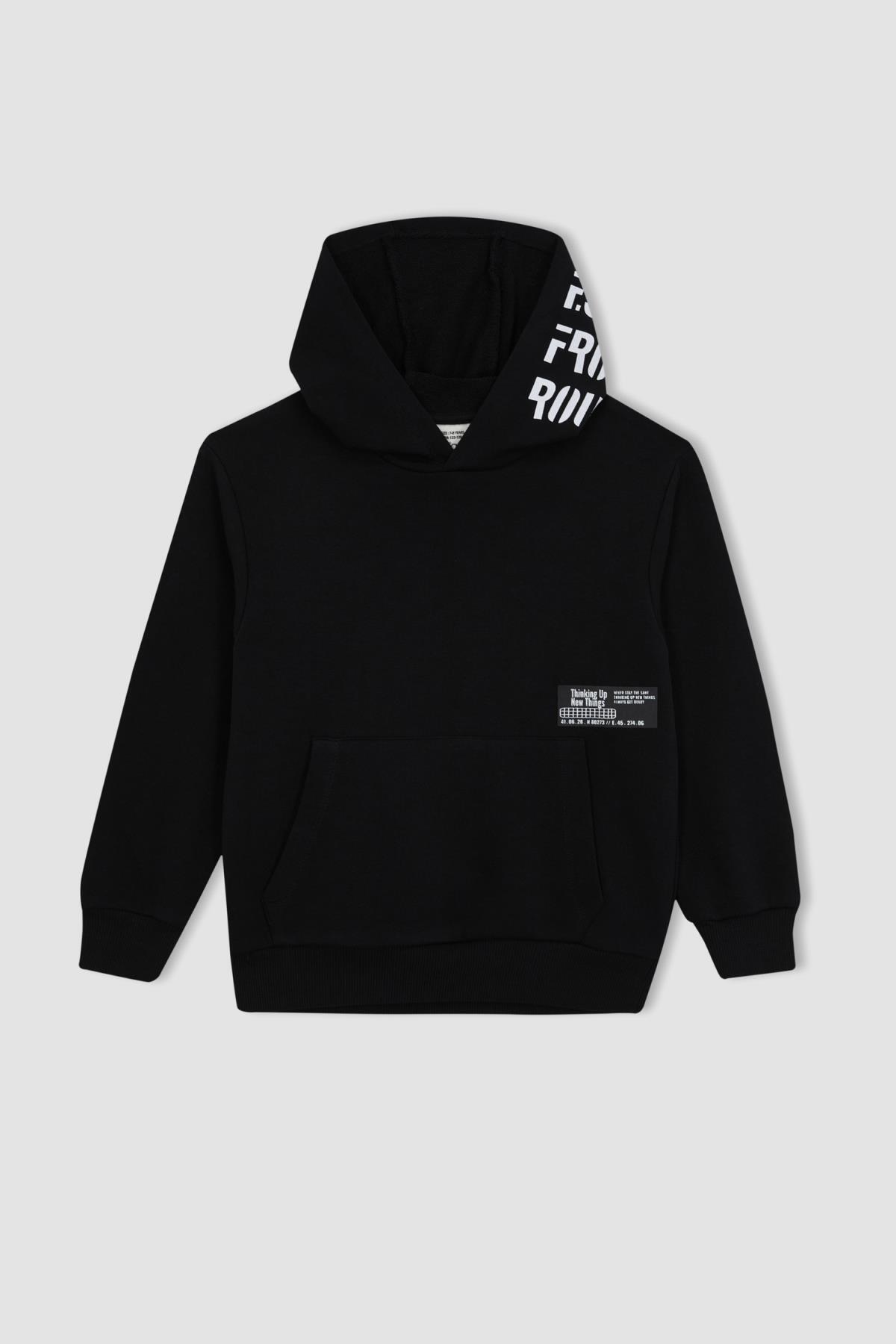 سویشرت پسرانه مشکی Defacto | A6584A823WN اورجینال - تصویر 8