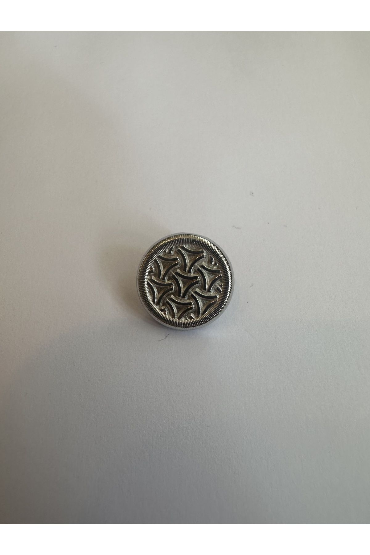 aensia-Silver Silver 23Boy Metal Button - Triangular Embossed Design, Trench Coat Jacket Button - Pack of 10 3