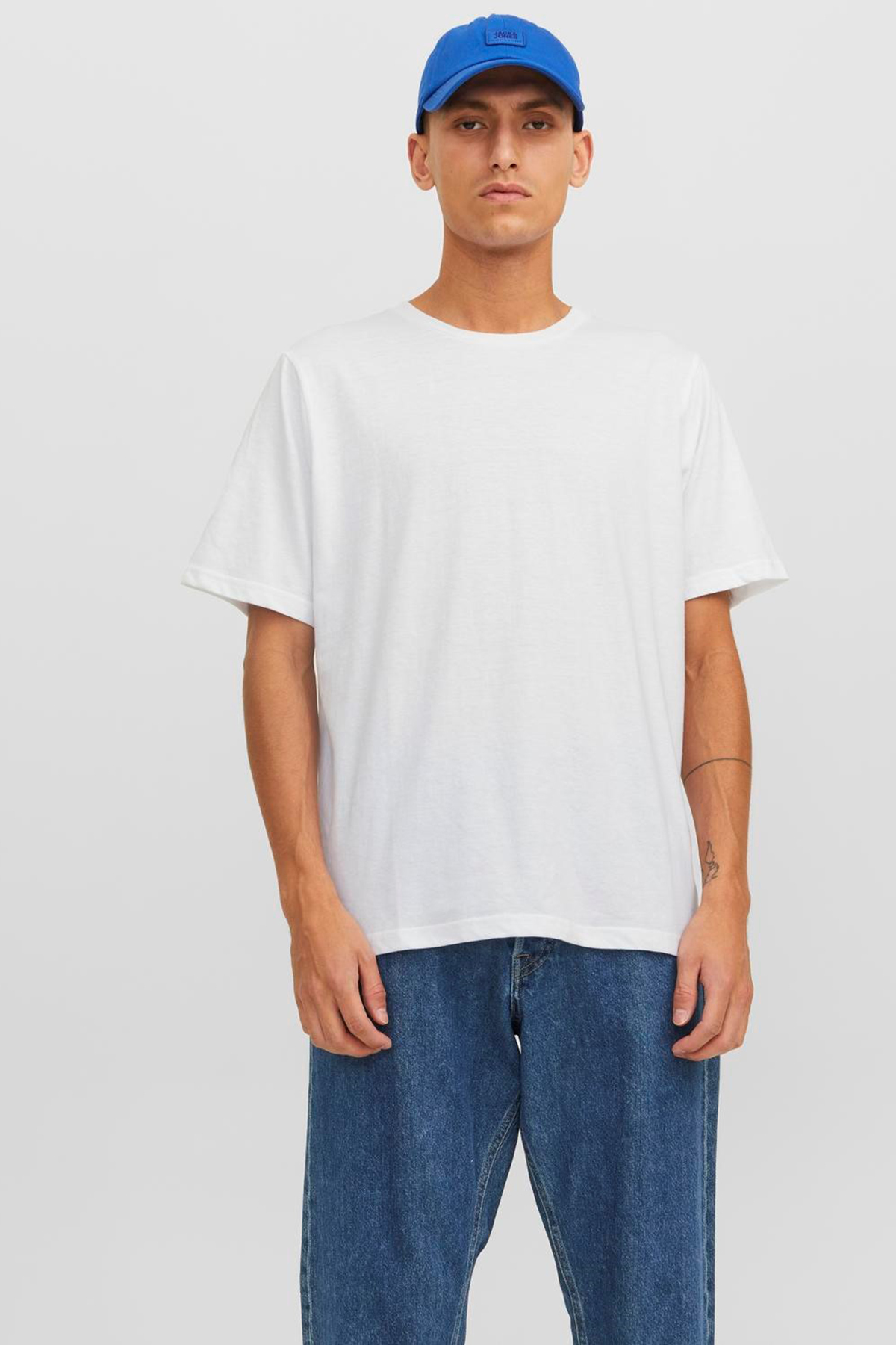 تیشرت مردانه سفید جک اند جونز | 12248076 اورجینال - تصویر 5