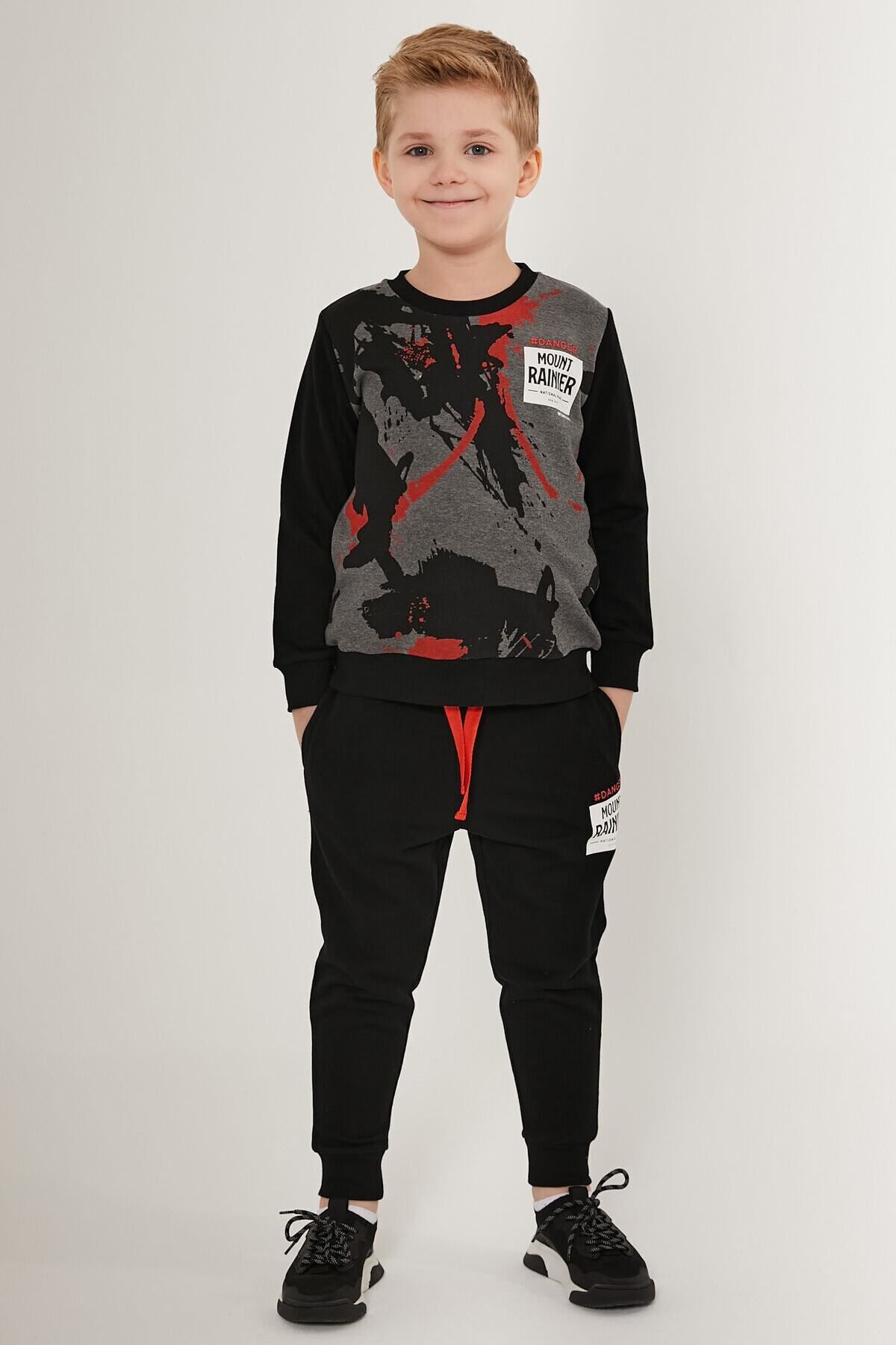 Tracksuit grey black blue sales