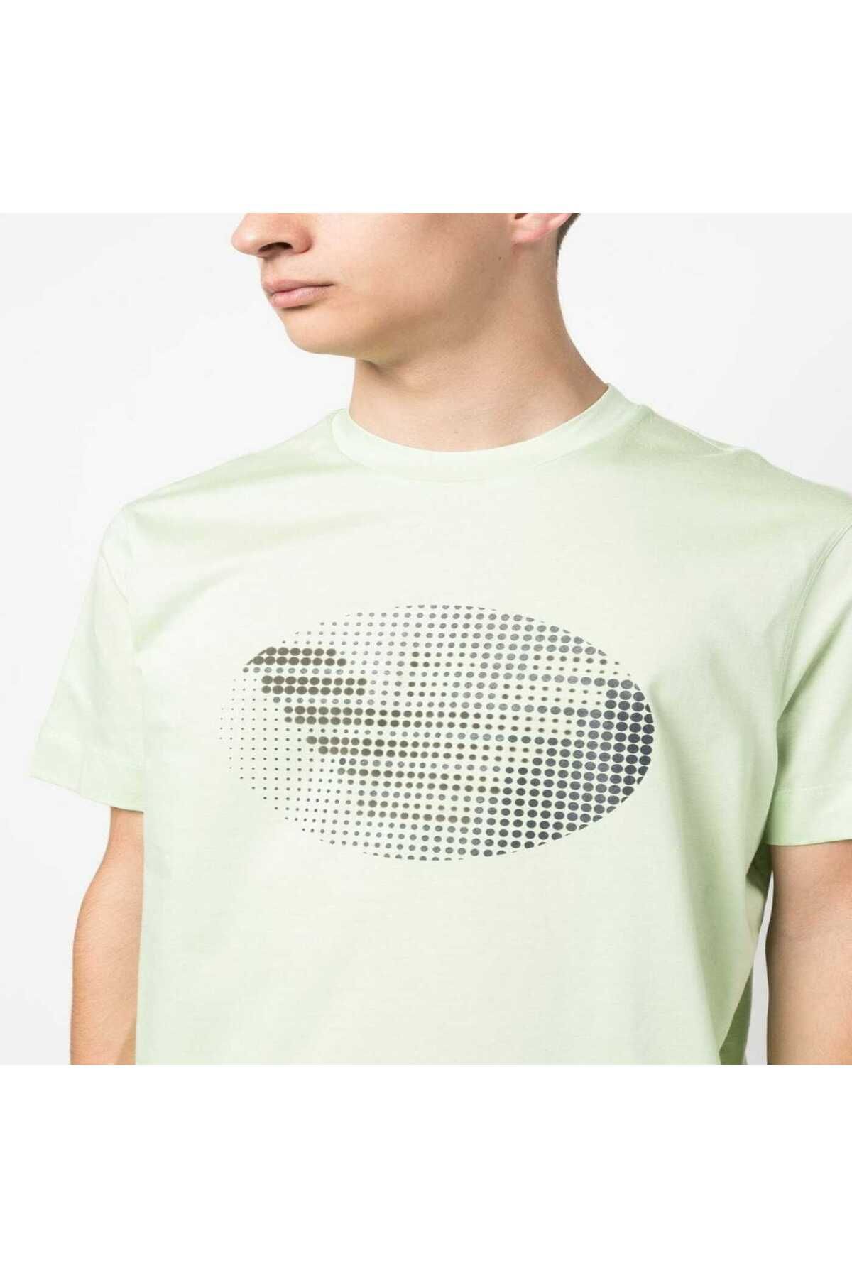 Green armani t shirt on sale