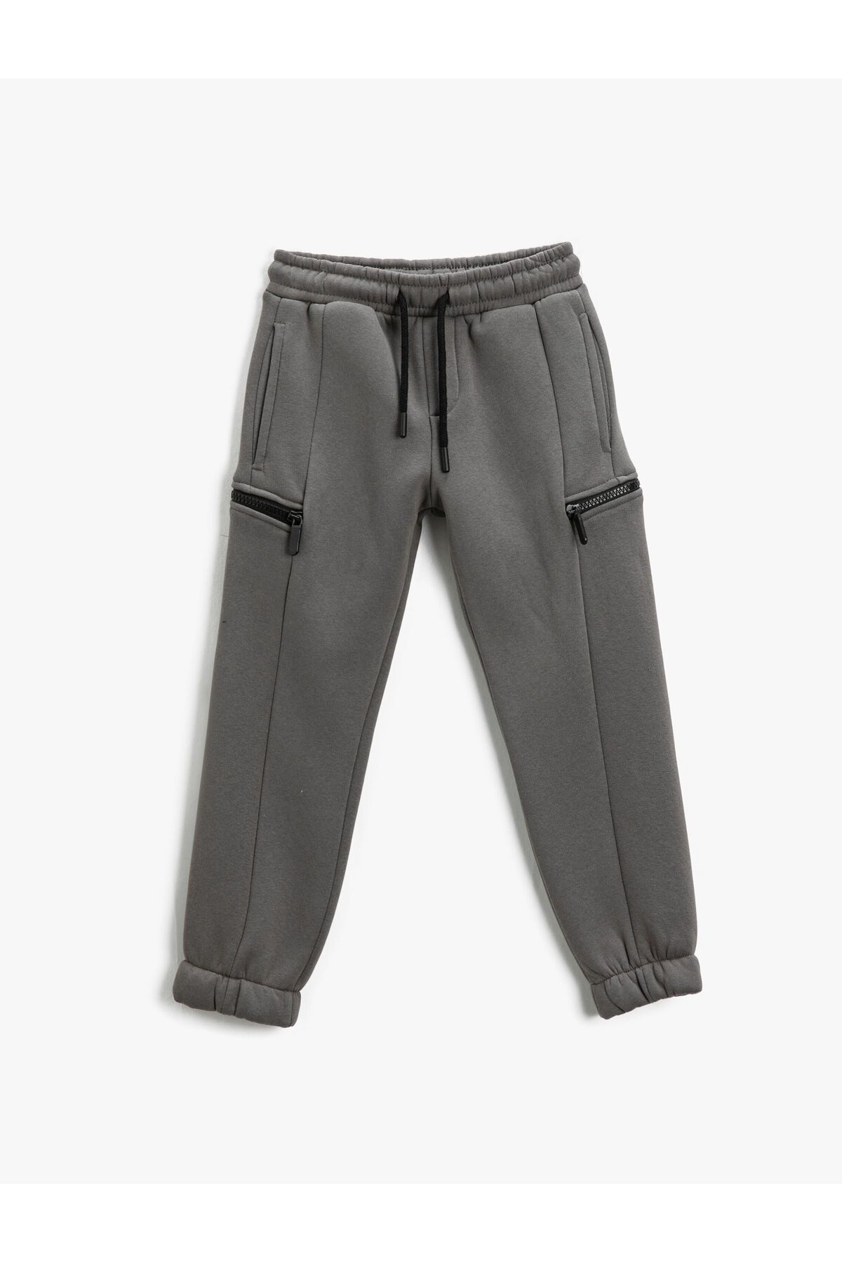 Grey sweatpants 2025 with zipper pockets