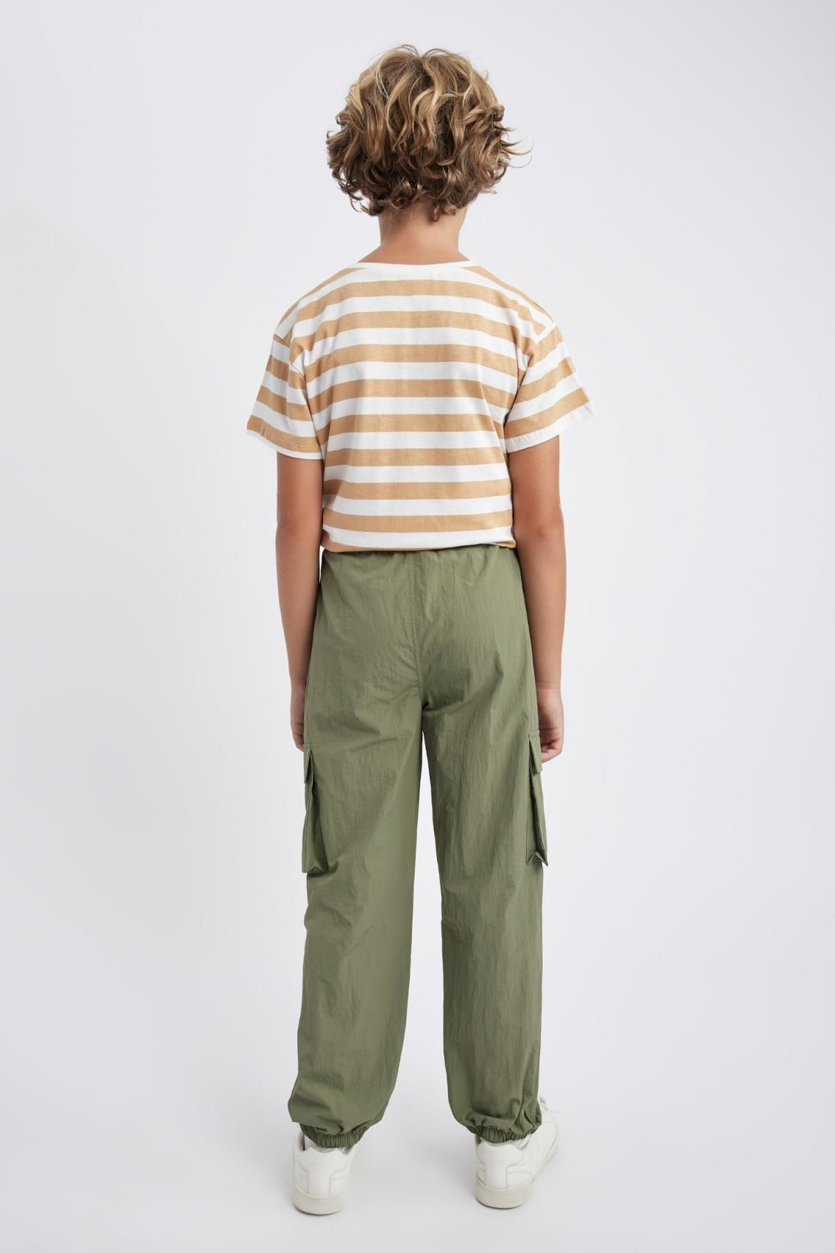 DeFacto-Boy's Cargo Jogger Leg Parachute Trousers B2589a823au 6