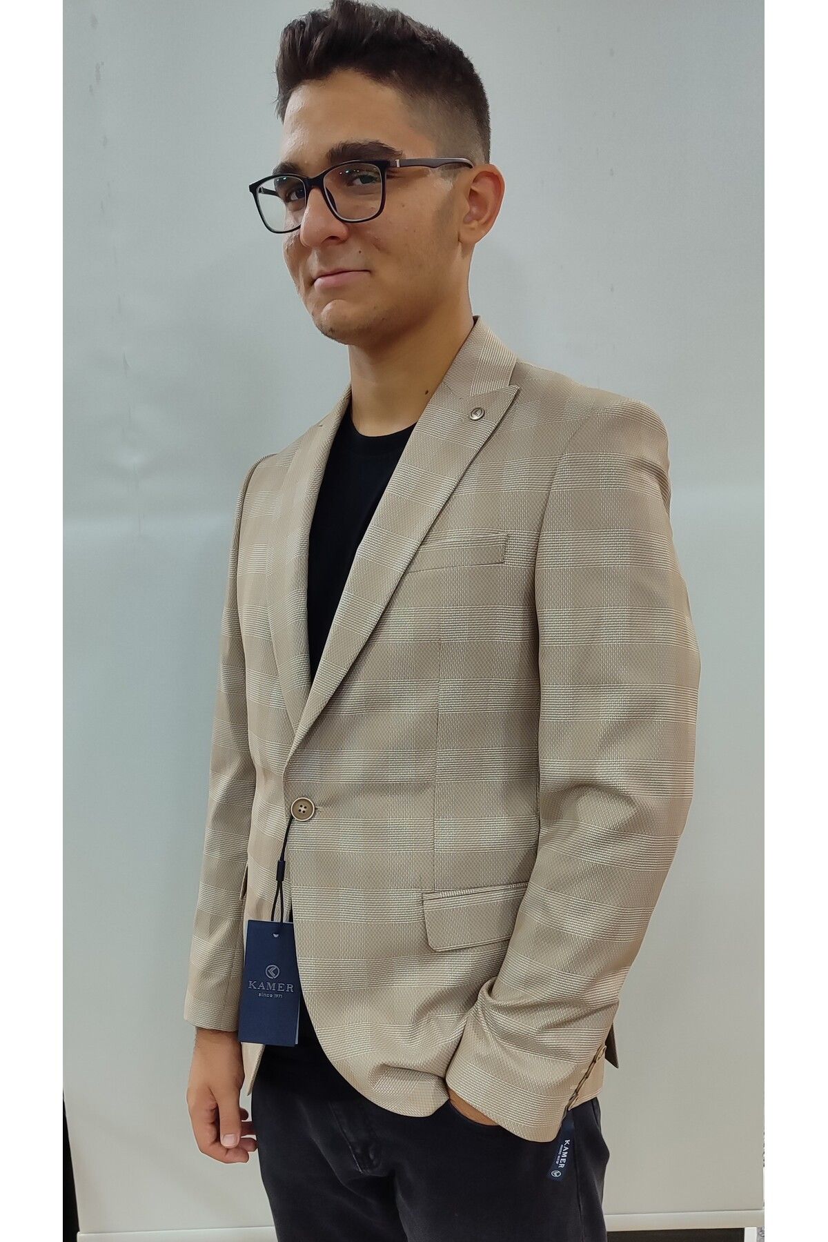 KAMER-Güncüoğlu Regular Fit Double Slit Men's Single Jacket with Flap Pockets 3