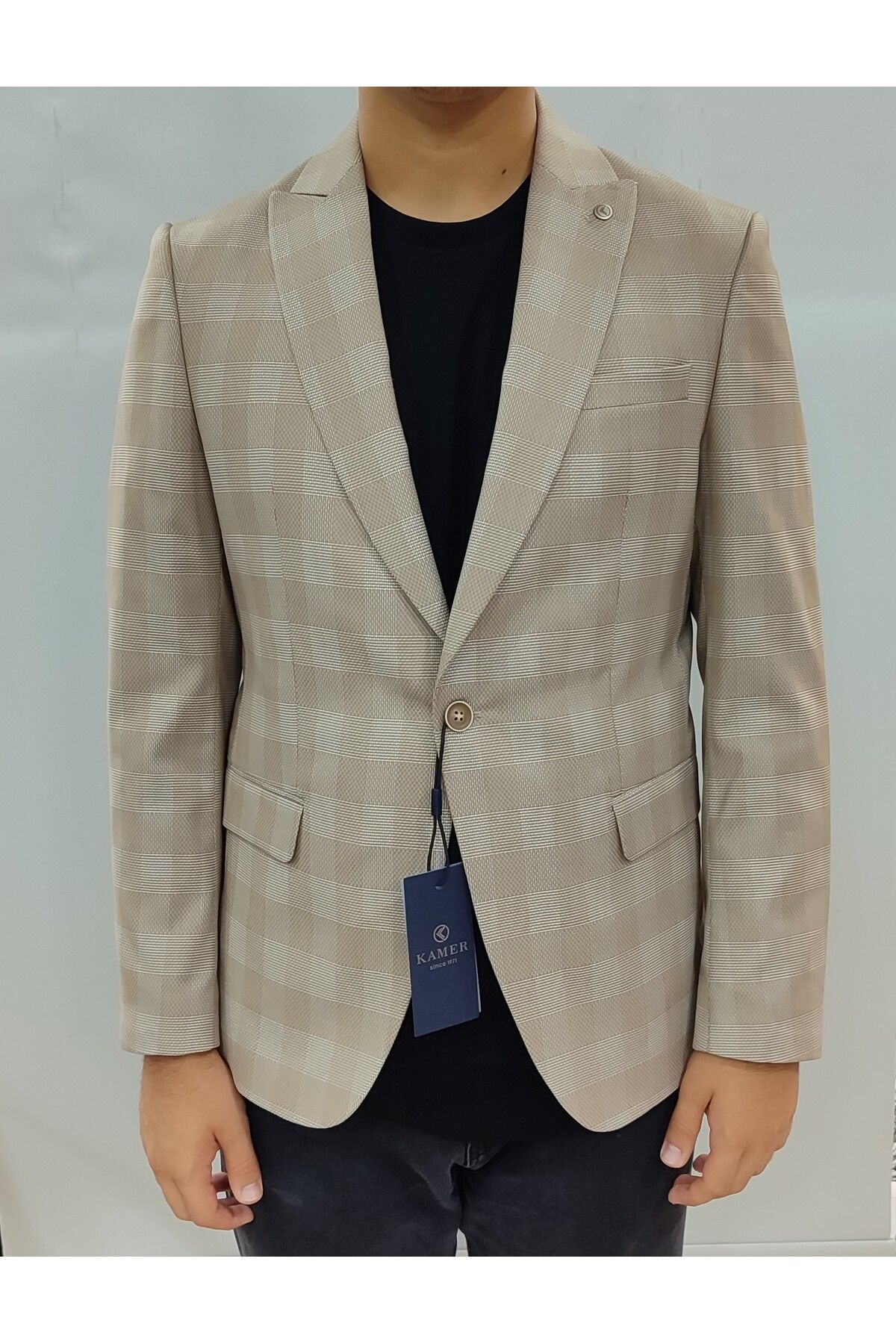KAMER-Güncüoğlu Regular Fit Double Slit Men's Single Jacket with Flap Pockets 2