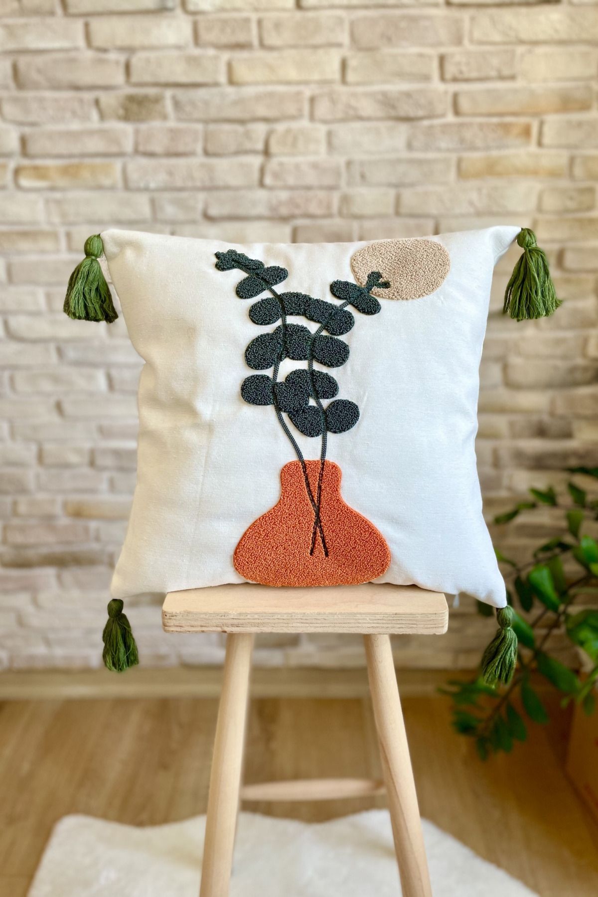 SWITA Husă De Pernă Cu Design Special, Brodat Cu Perforare, Unică, Decorativă (panch) - 43 x 43