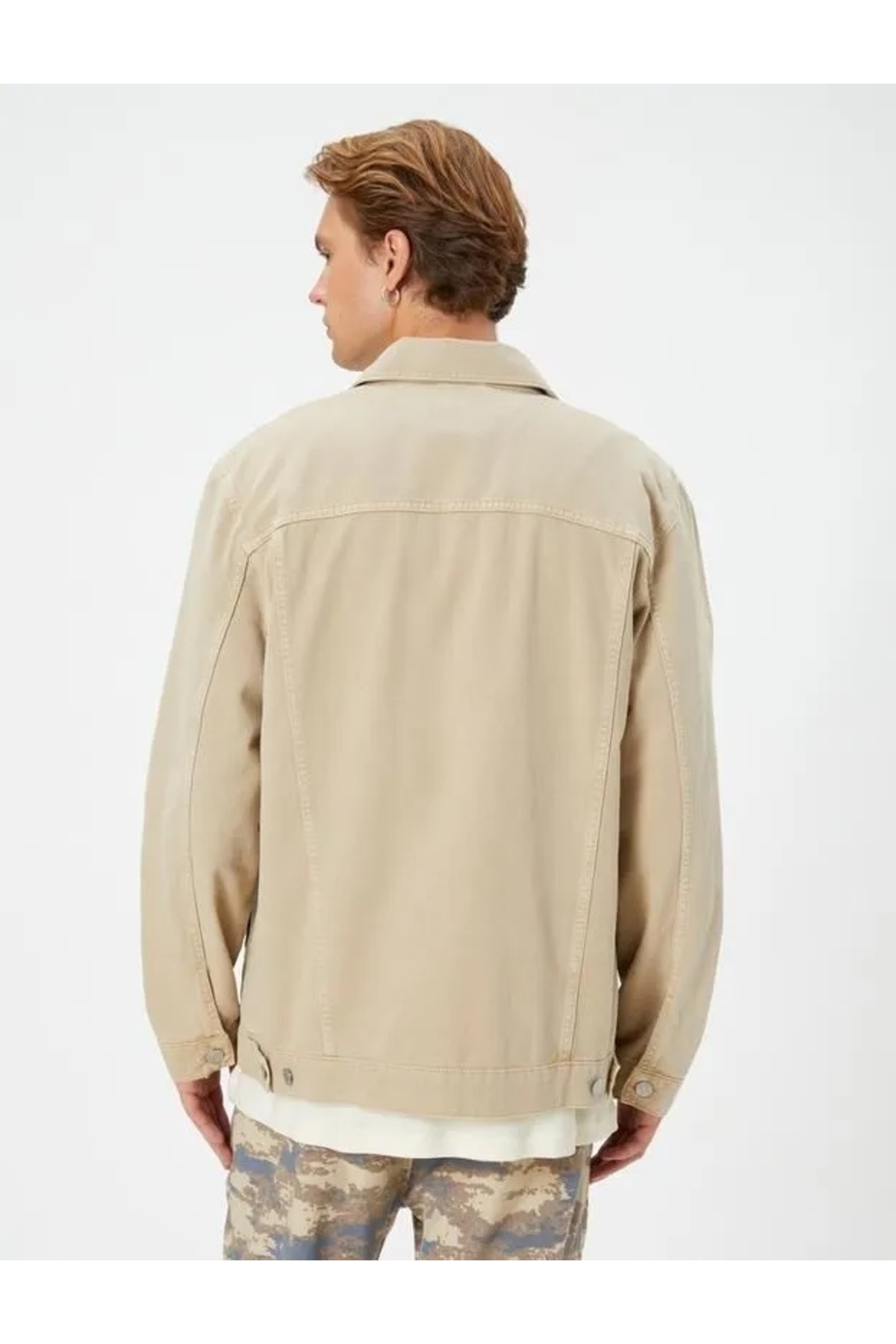 ژاکت مردانه بژ Koton | 4WAM50011ND اورجینال - تصویر 4