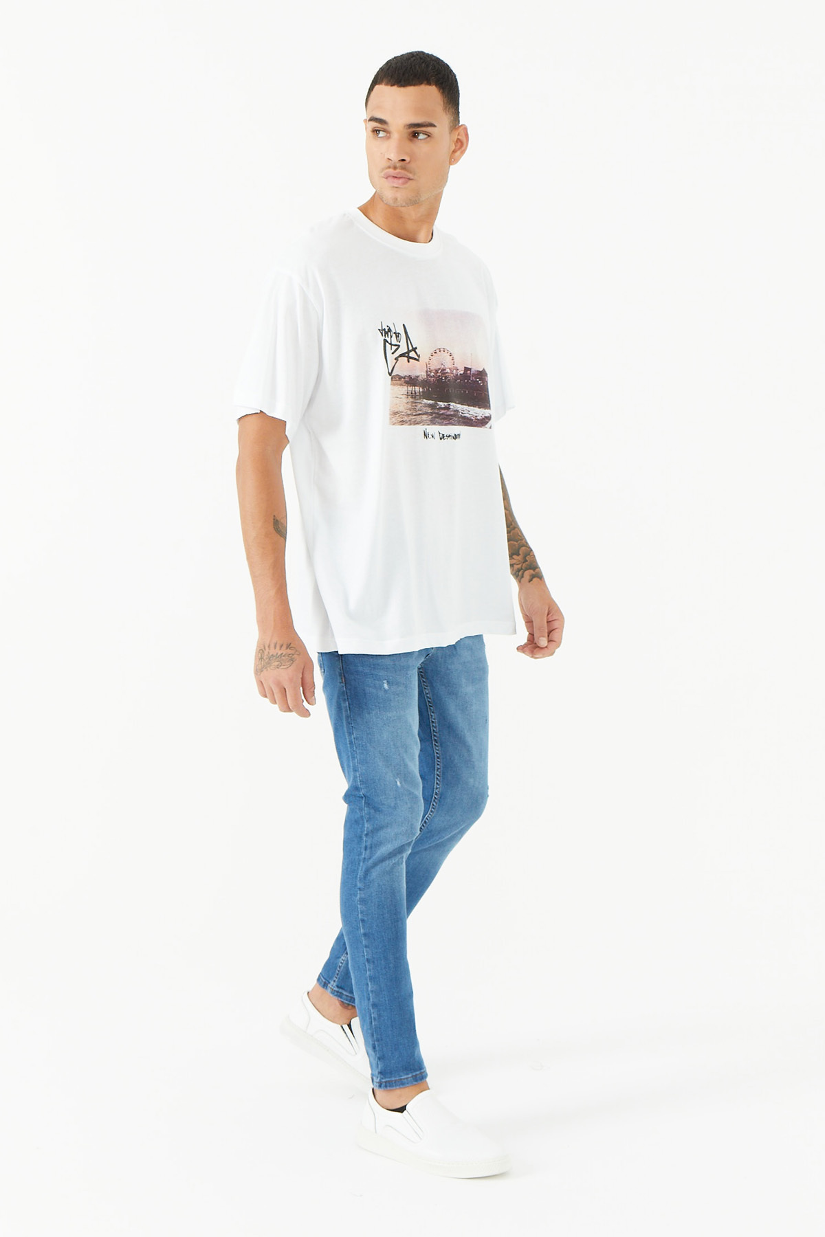 PAULMARK  ERKEK BİSİKLET YAKA T-SHIRT R-8710 - Görsel 4