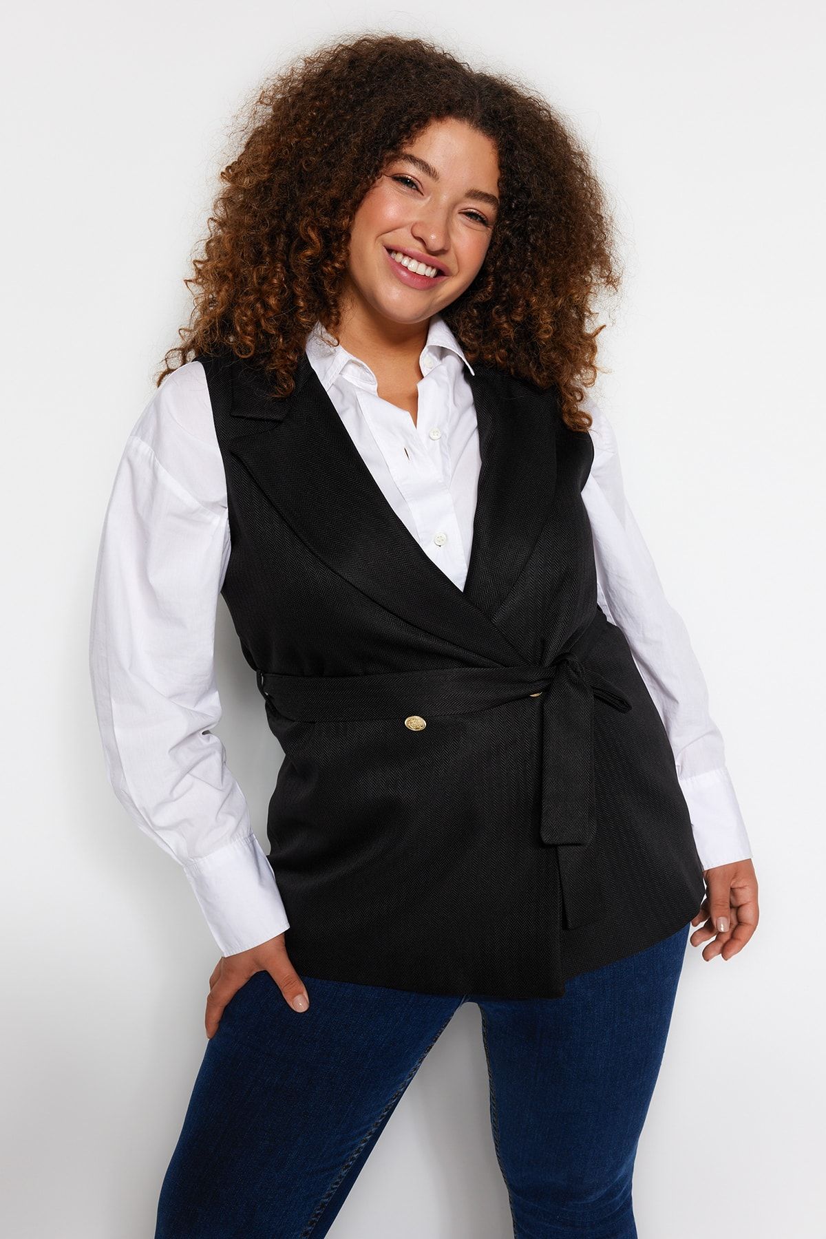 Plus size vests sale outerwear