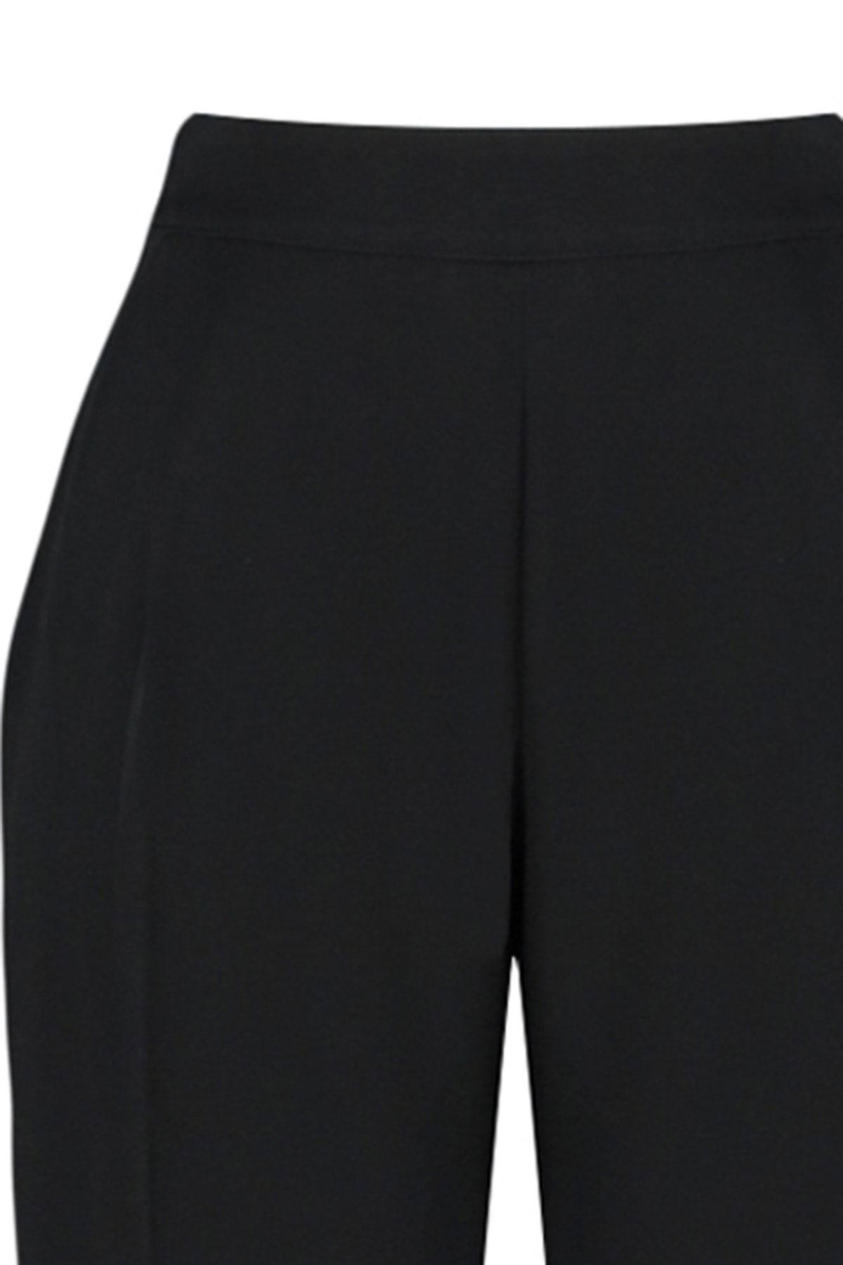 Trendyol Collection-Schwarze Premium-Hose aus gewebtem Stoff mit geradem/geradem Schnitt TWOAW24PL00090 9