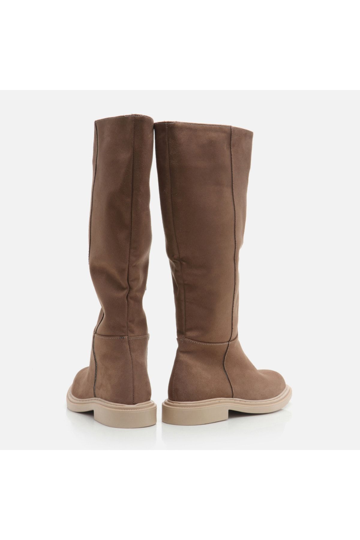 Yaya by Hoti Knee High Boots Brown Flat Trendyol
