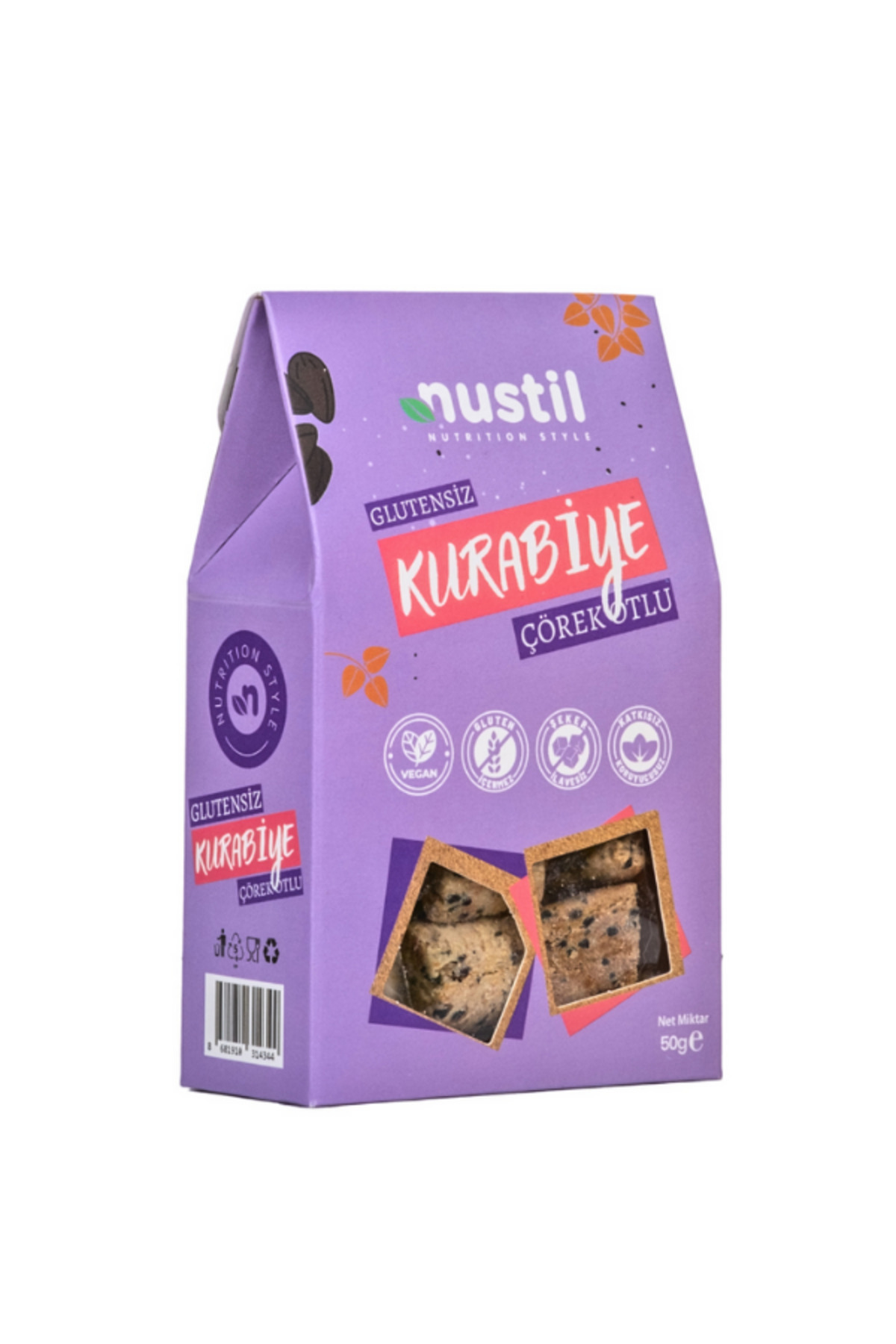 Gluten Free Black Sesame Cookies 50 Gr