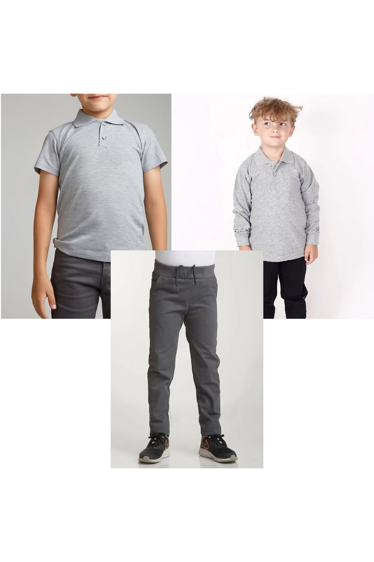 Grey short trousers best sale