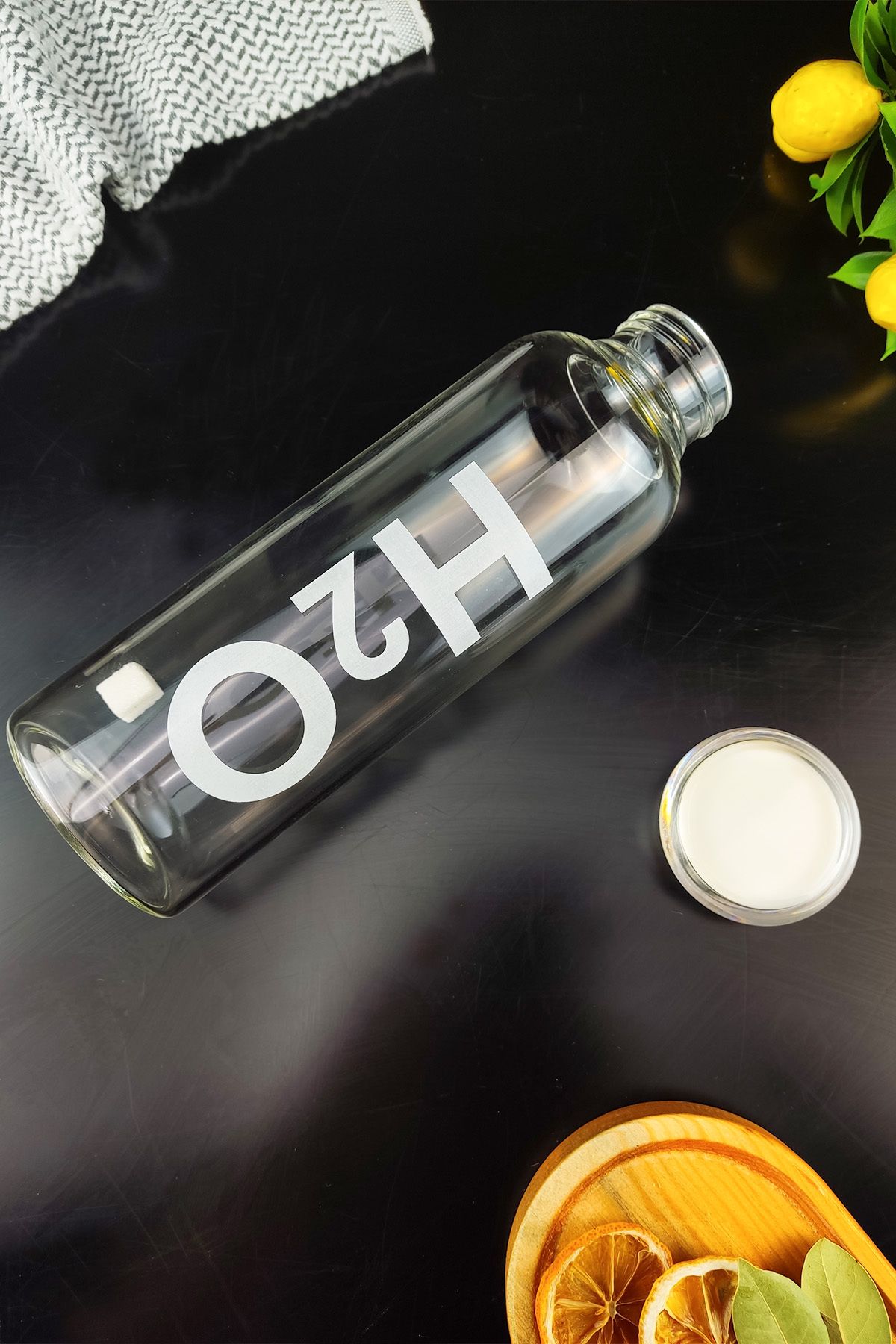 Digithome-H2o 500 ml Borosilicate Thin Glass Flask White - H2o81462 C1-1-18 1
