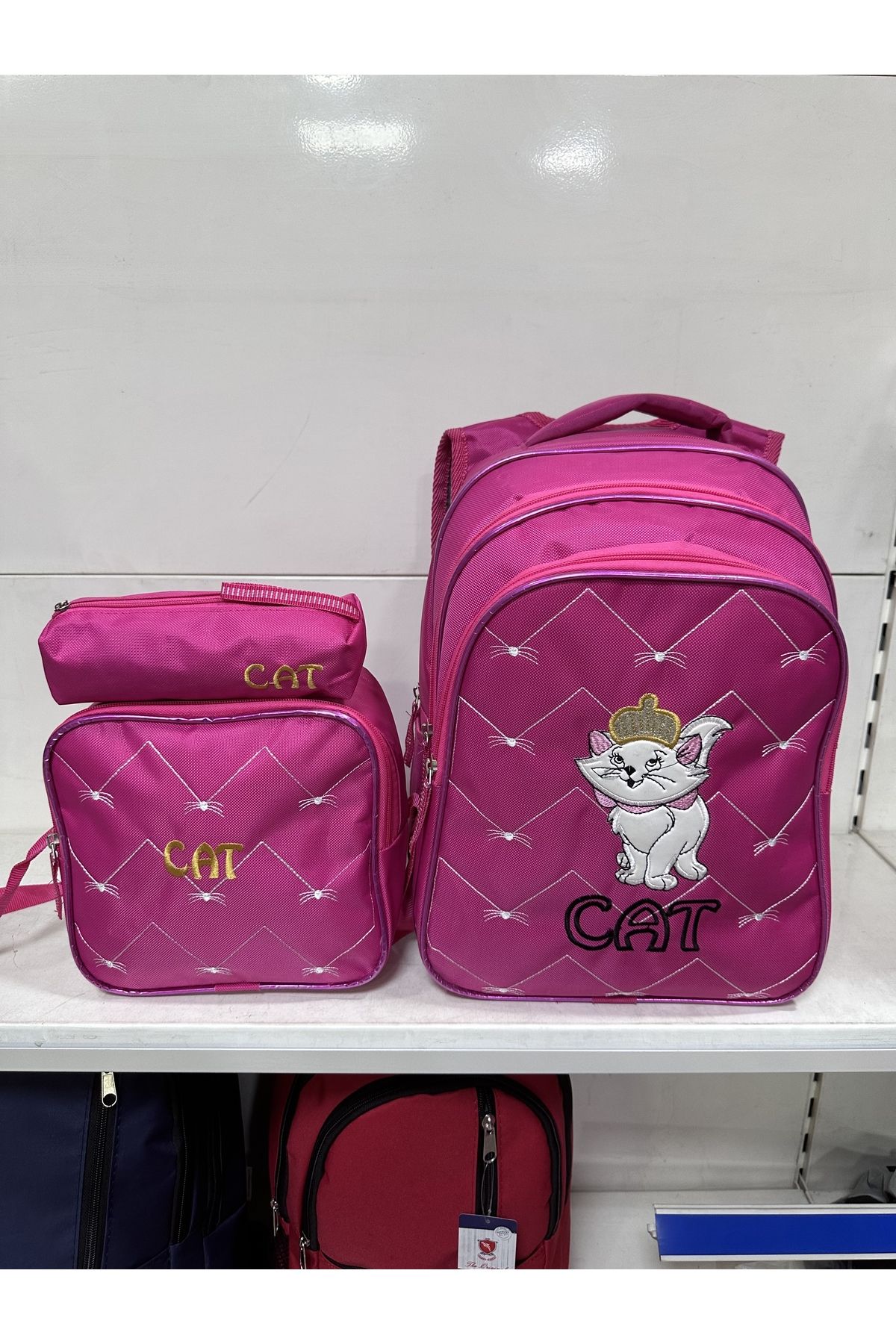 KAR ZMA POLO School Bag Pink Plain Trendyol