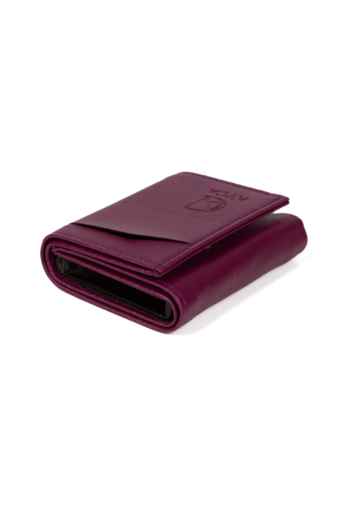 AVCA  Kadın Vegan Deri Mor Nakit Para Bölmeli Kızaklı Mekanizmalı Cüzdan Kartlık - Görsel 5