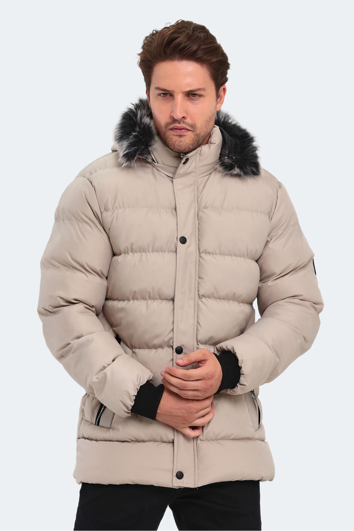 Slazenger-HECK Herrenmantel Steingrau 3
