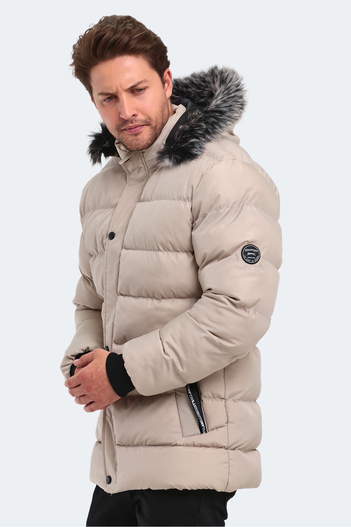 Slazenger-HECK Herrenmantel Steingrau 4
