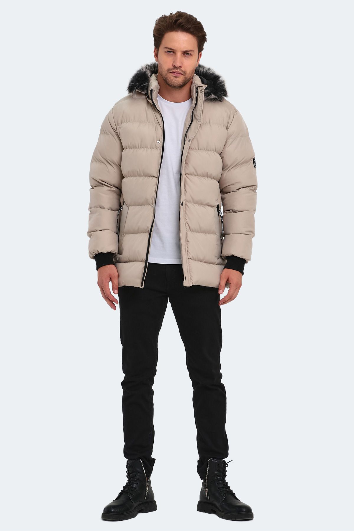 Slazenger-HECK Herrenmantel Steingrau 7