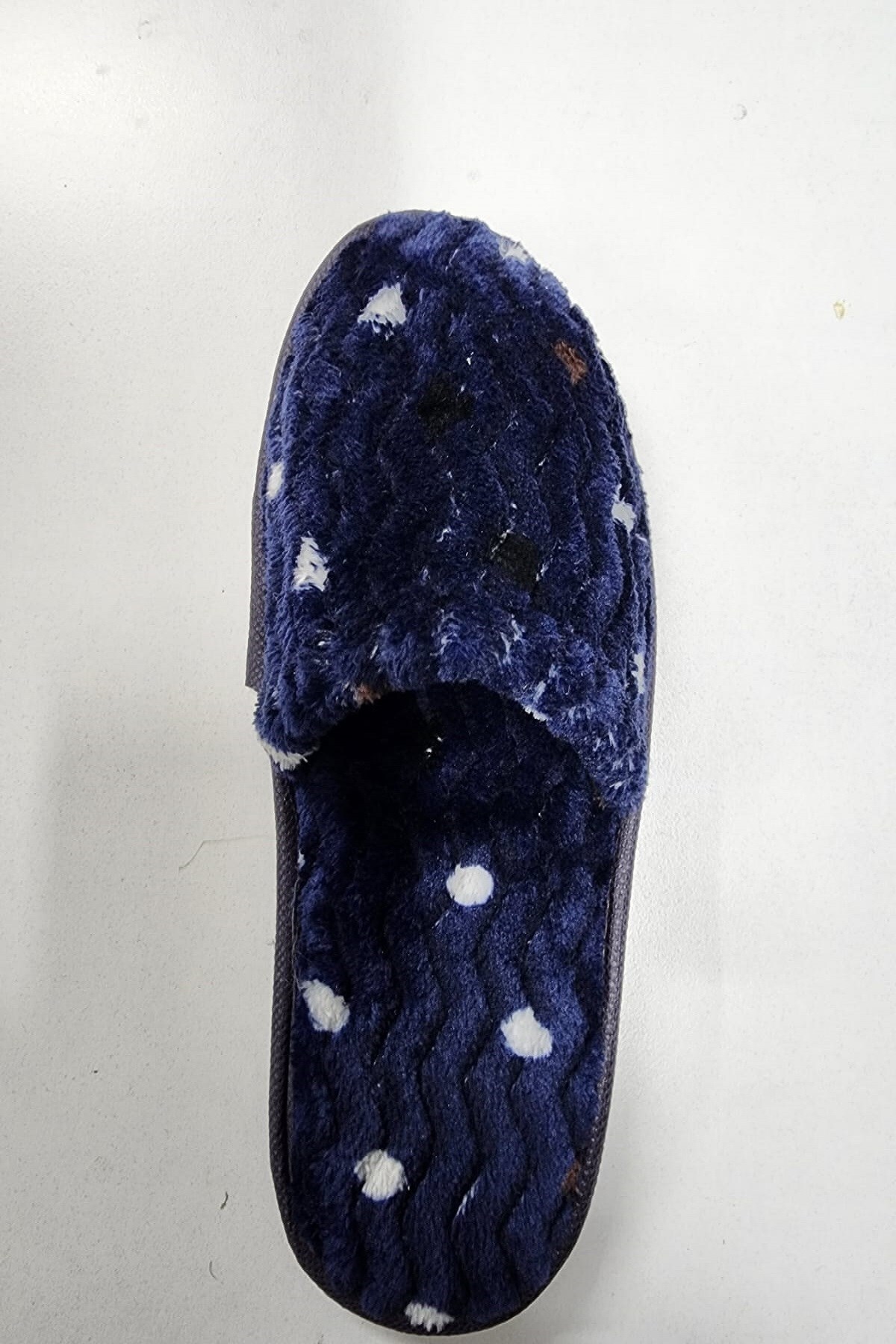  دمپایی زنانه روزانه جلو بسته سرمه‌ای، اسفنجی داخل، مناسب برای جهیزیه زمستانی، مناسب برای مهمان‌ها، کد ۲۵۳