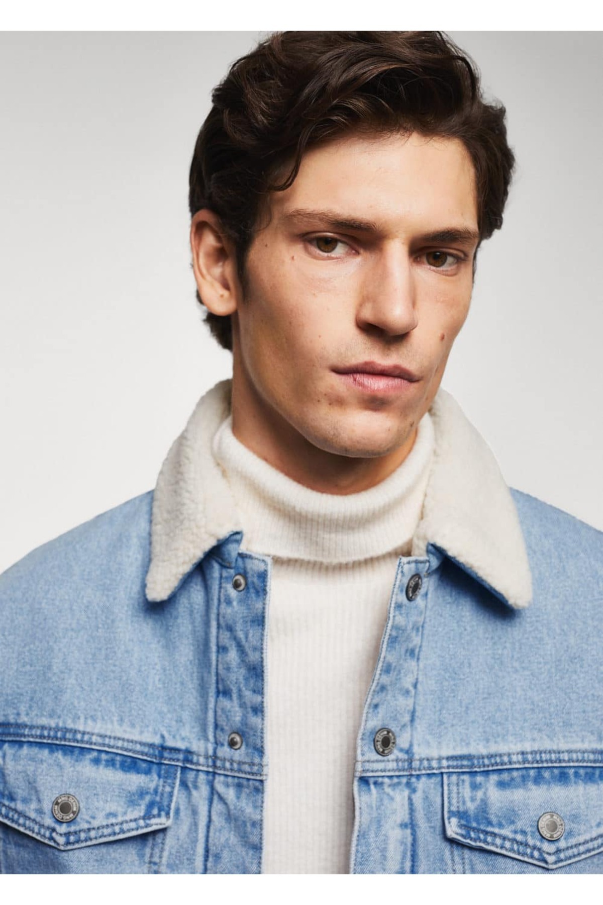 ژاکت مردانه آبی MANGO Man | 47090653 اورجینال - تصویر 5