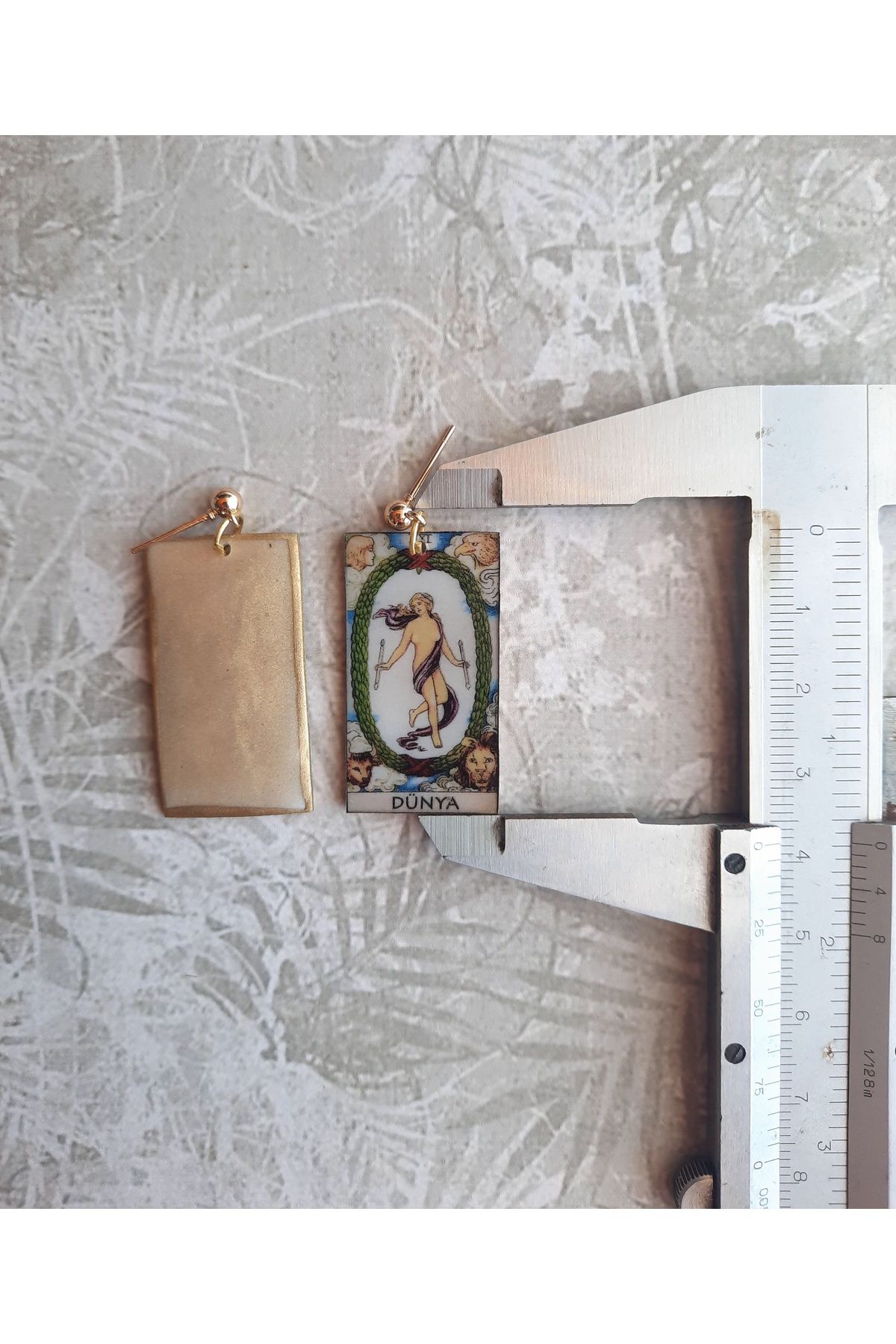 mensis creative-Stainless Steel and Tarnish Resistant Tarot Earrings - World Card Handmade 4