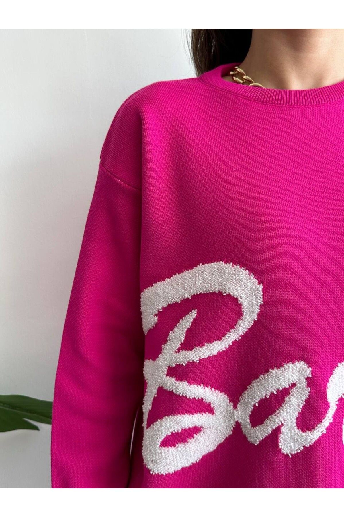 Pink barbie sweater forever 21 new arrivals