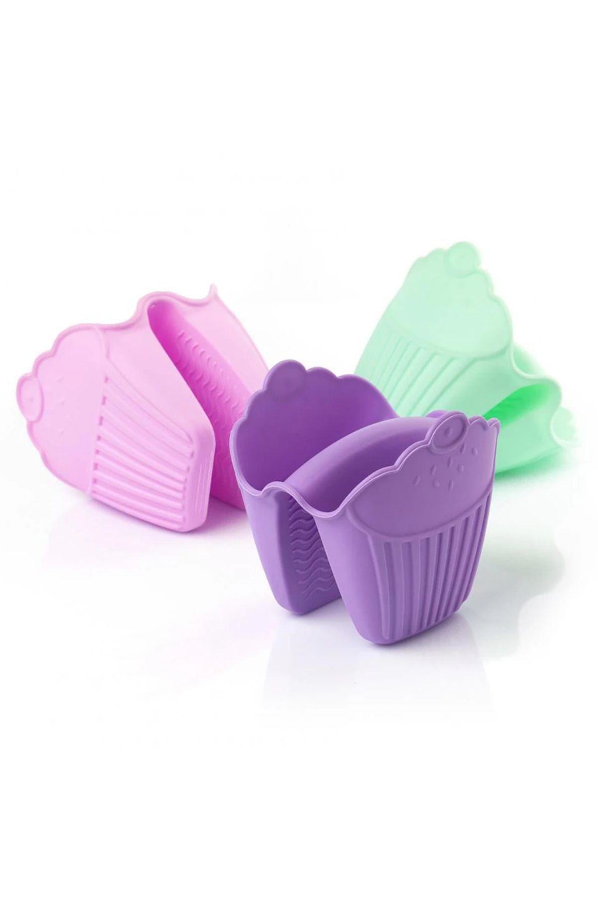 alpanya-Cupcake Patterned Silicone Oven Pot Pan Handling Gloves 2