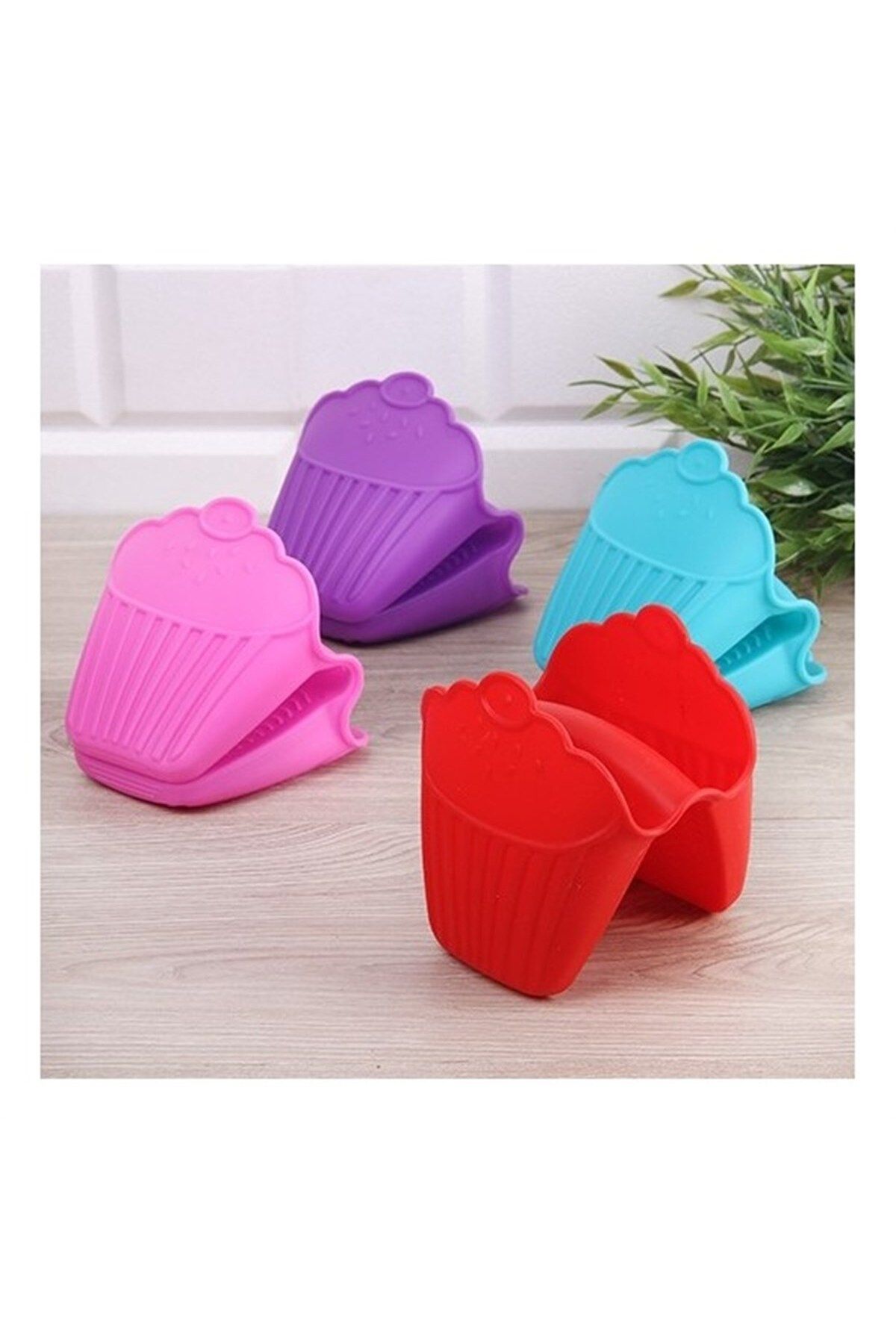 alpanya-Cupcake Patterned Silicone Oven Pot Pan Handling Gloves 1