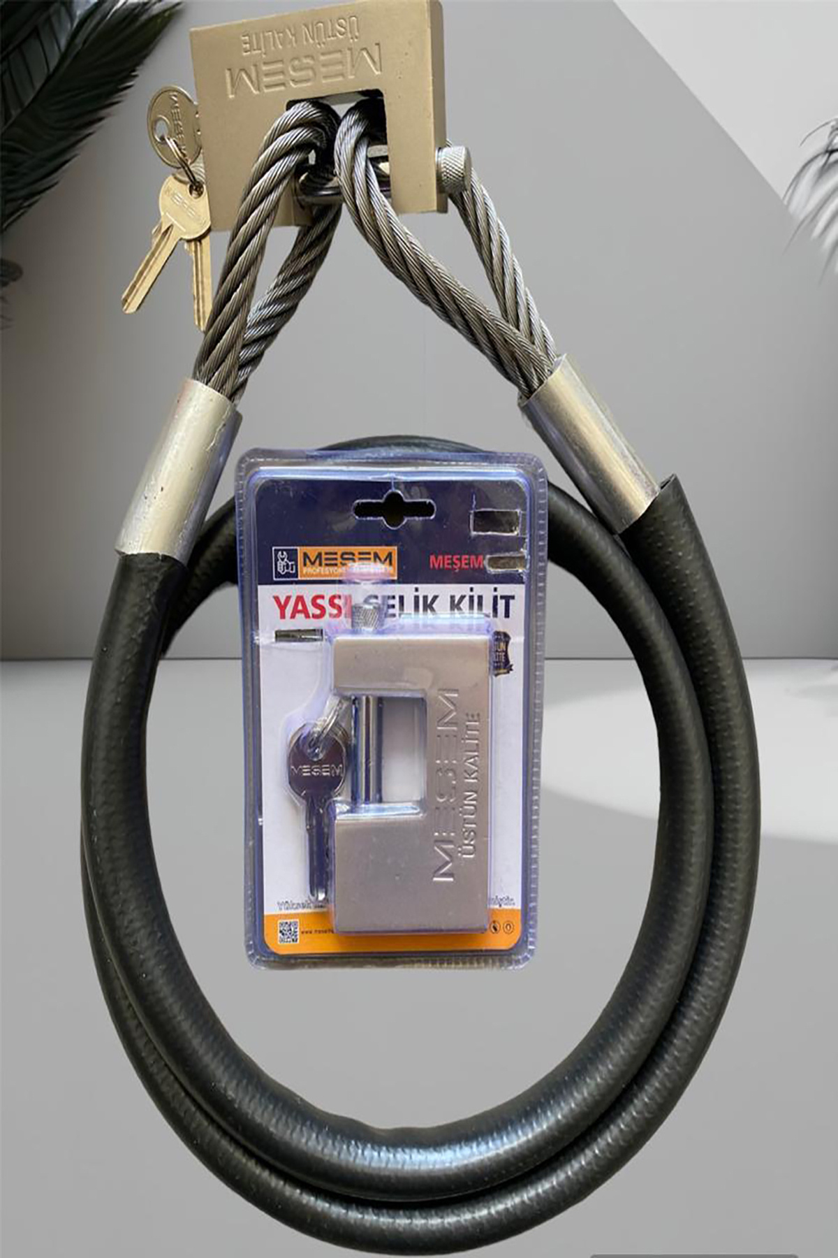 PADRİ motorsiklet 3 metre 12 mm Kesilmez Çelik Halat Motorsiklet Bağlama Halatı Motosiklet çelik kilit