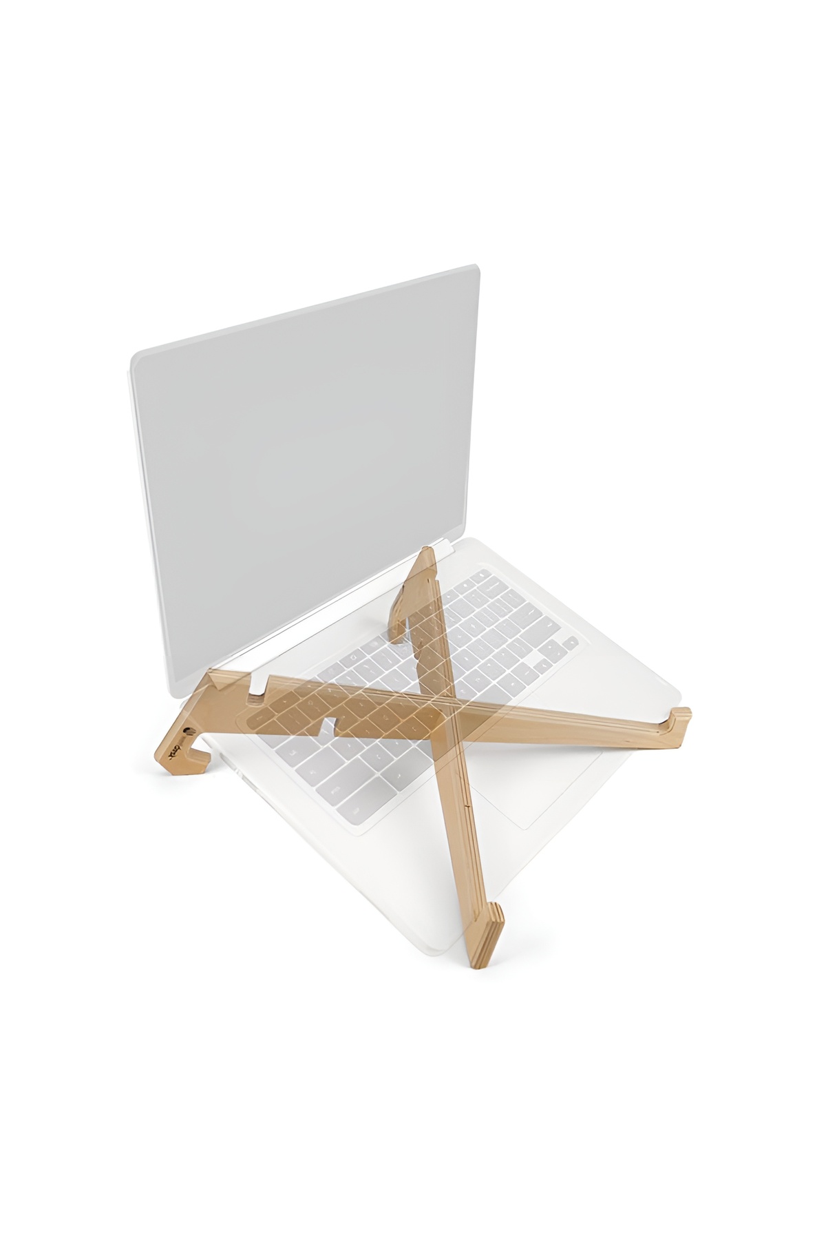 Taşınabilir Ahşap Notebook Laptop Standı Demonte Edilebilir 2 Parça Efsane Dizüstü Bilgisayar Standı