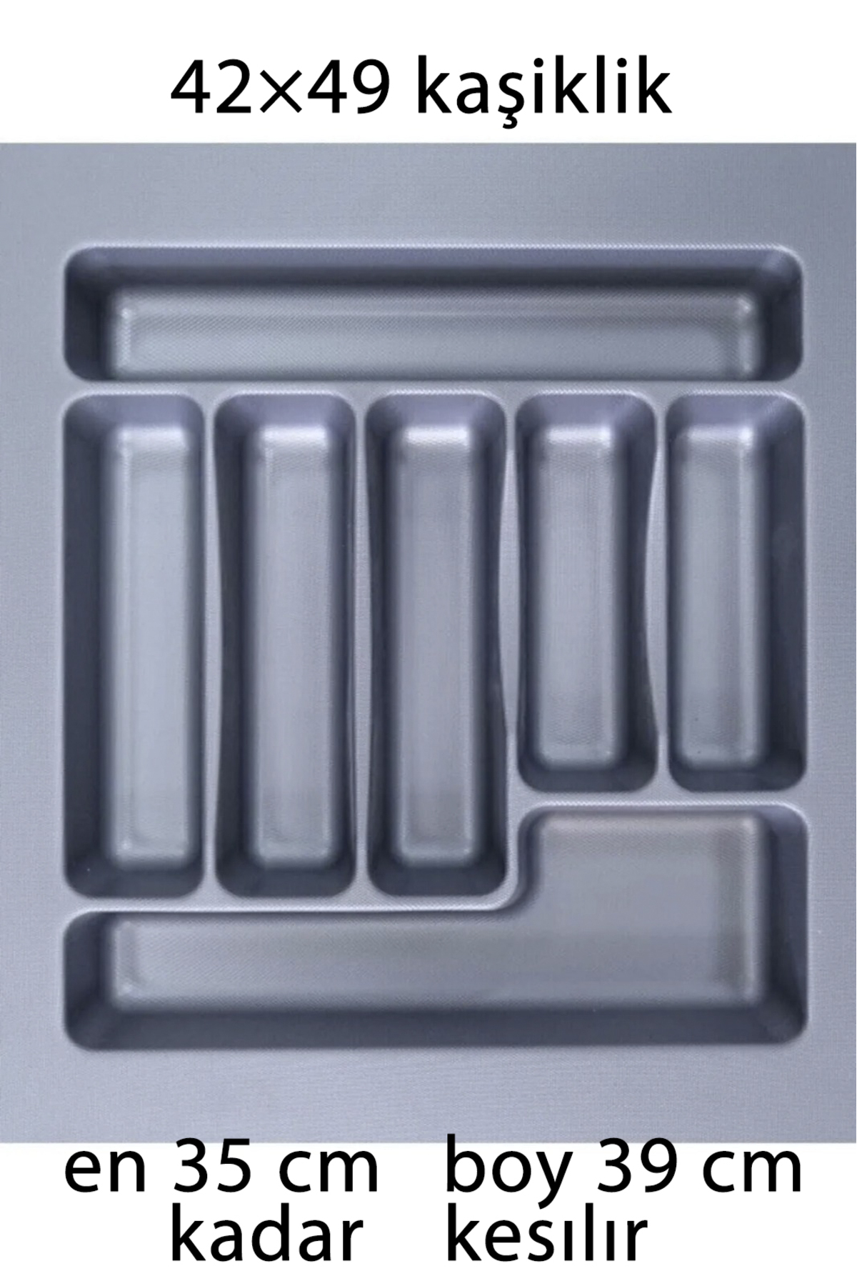 42/49 Cm Inner Drawer Groin Grey Cut to 35/39 Cm