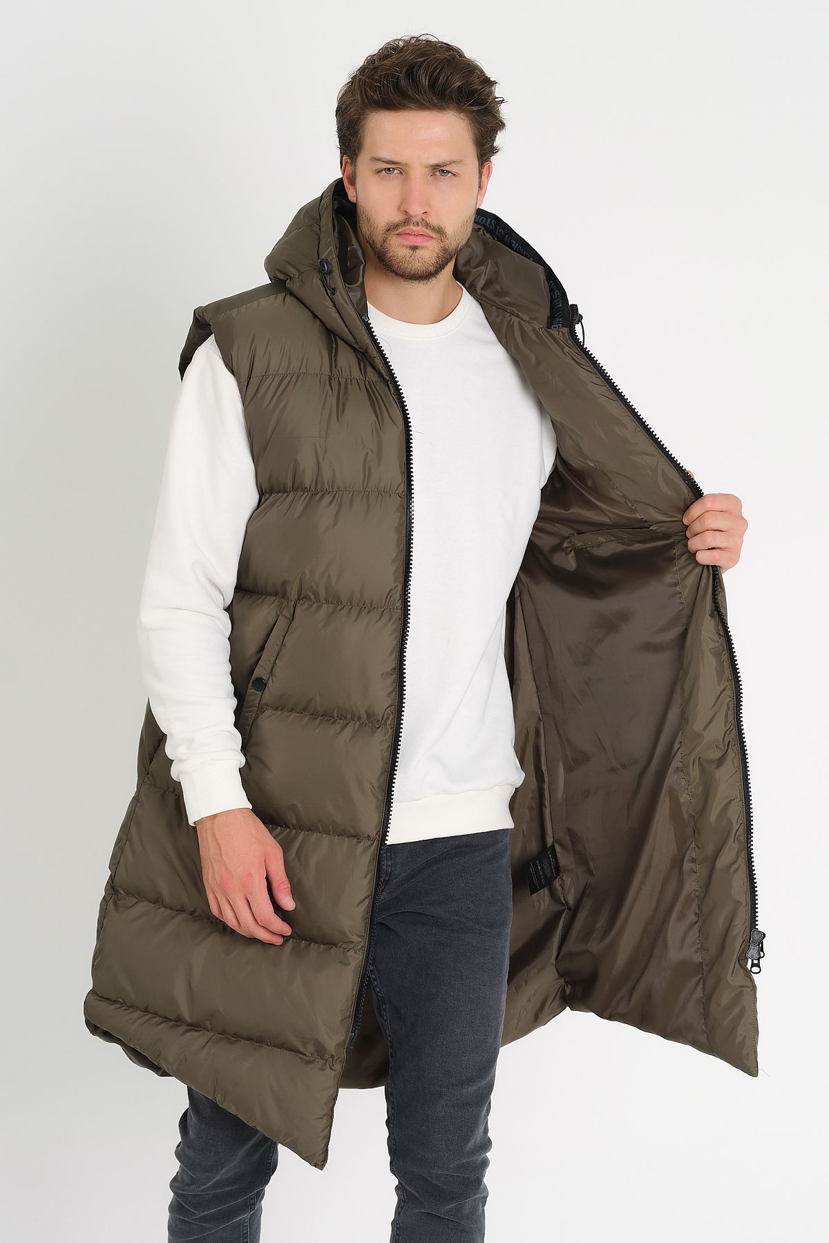 Weyeze-Long Puffer Vest AC-K59123LNS 5