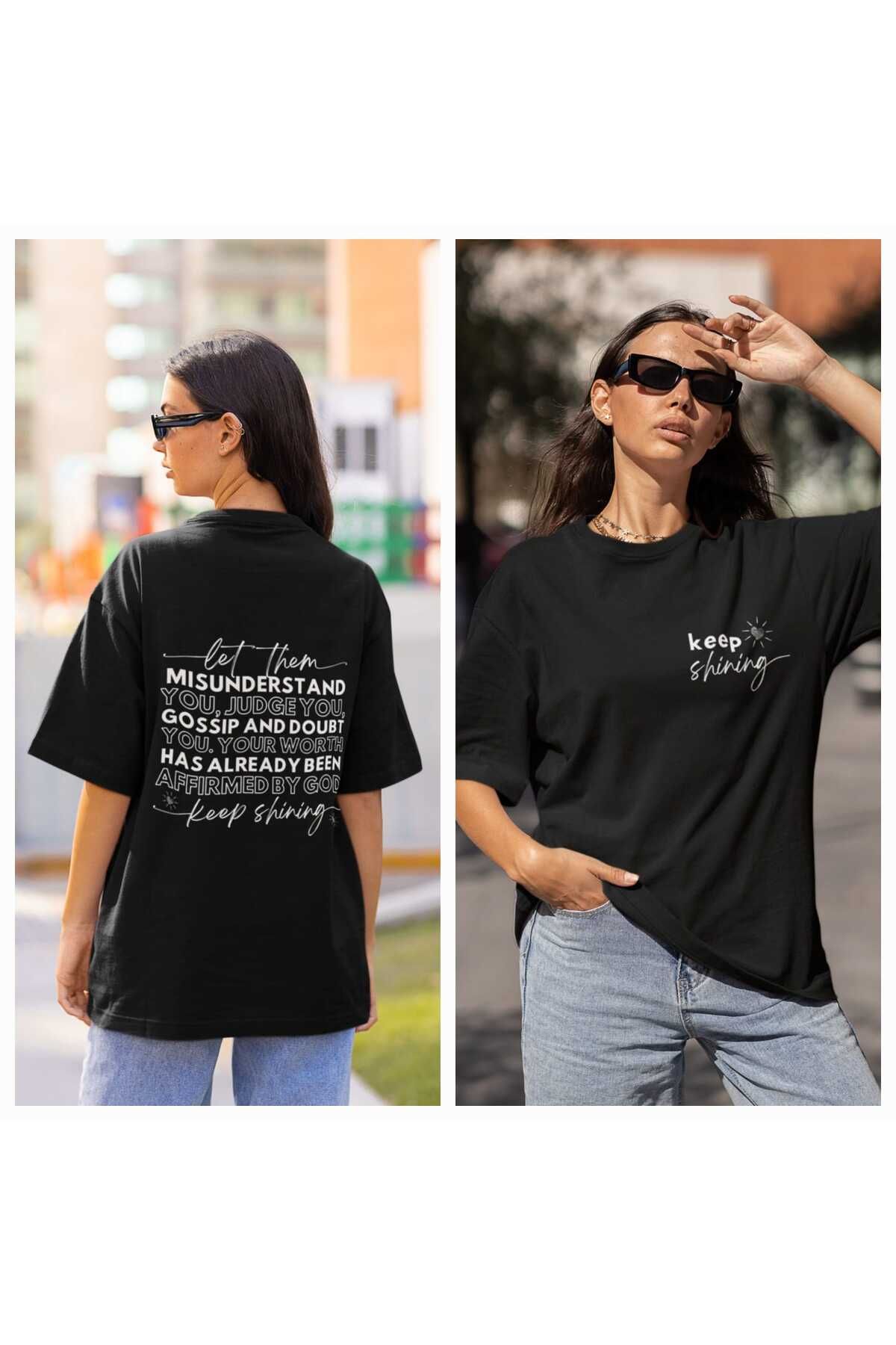 white t shirt with black writing womens