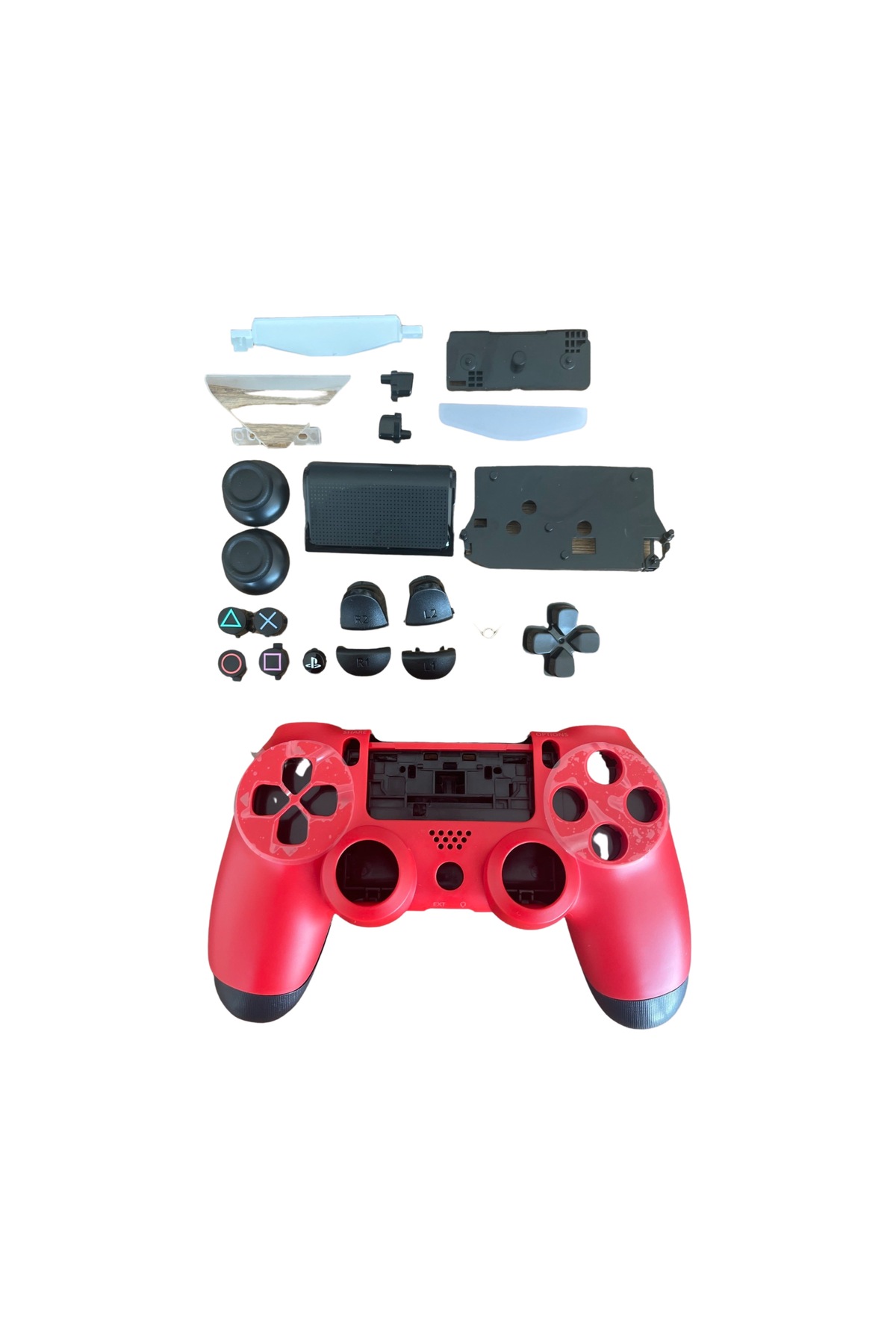 Playstation 4 Compatible Case Joystick V1 Full Case Keypad Red