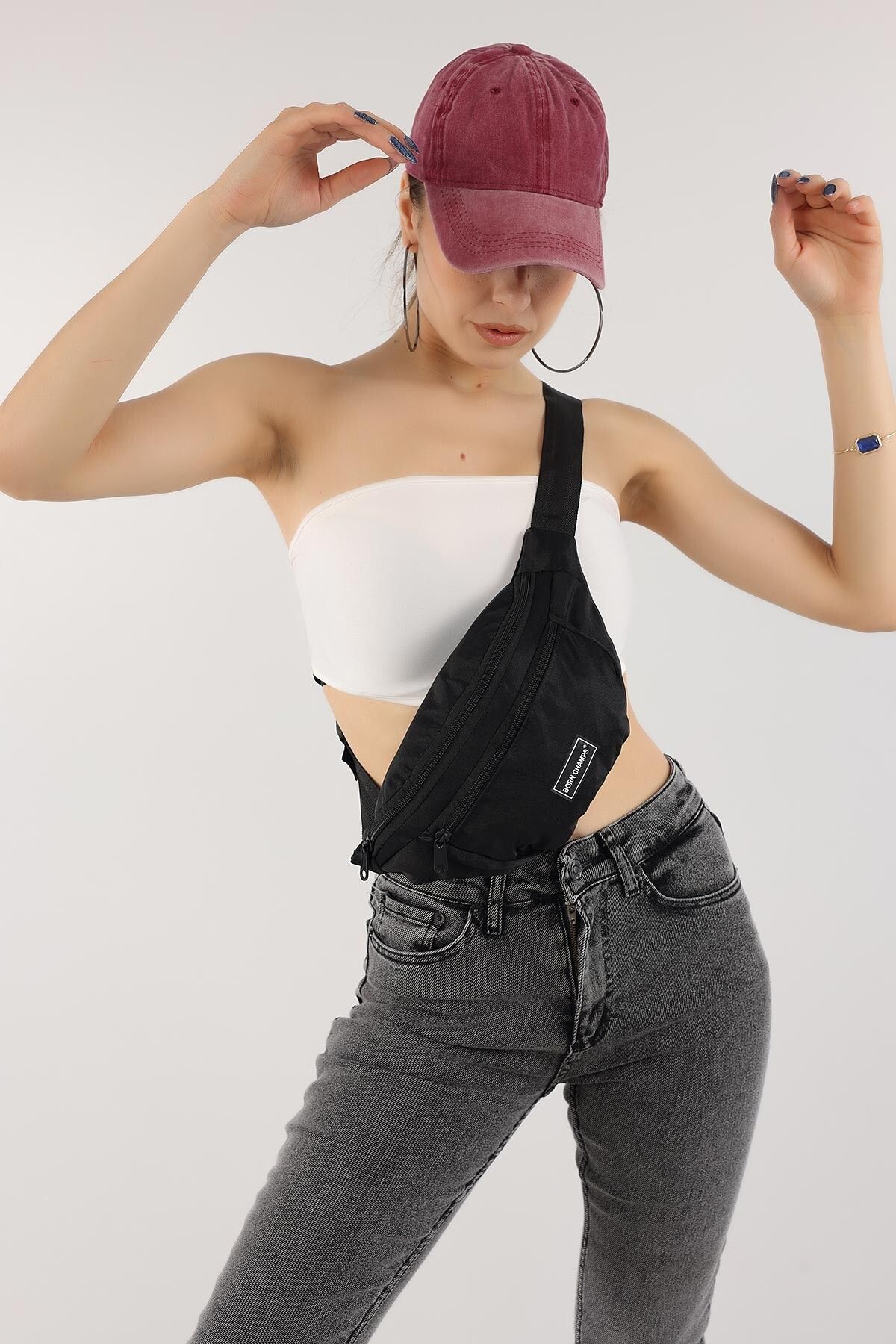 Fil Design Black Waist Bag Trendyol
