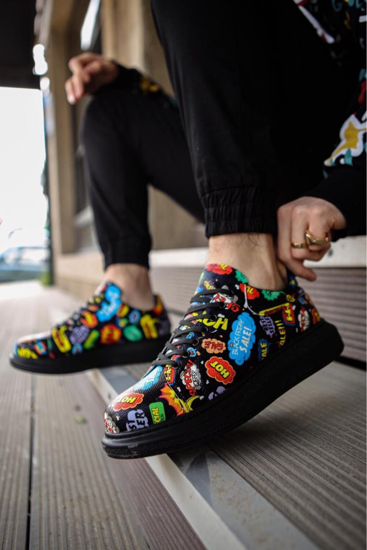 BZ Moda B044 ST Lace Up Orthopedic Sole Hot Printed Men s Sneaker