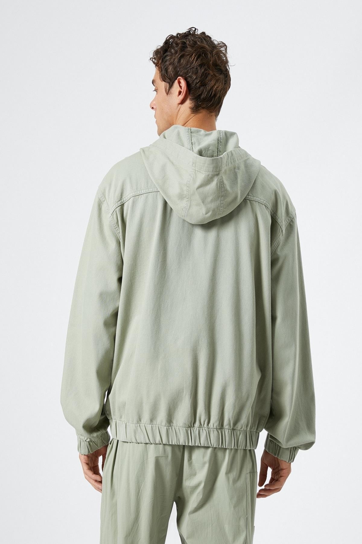 ژاکت مردانه سبز Koton | 4WAM50003ND اورجینال - تصویر 4