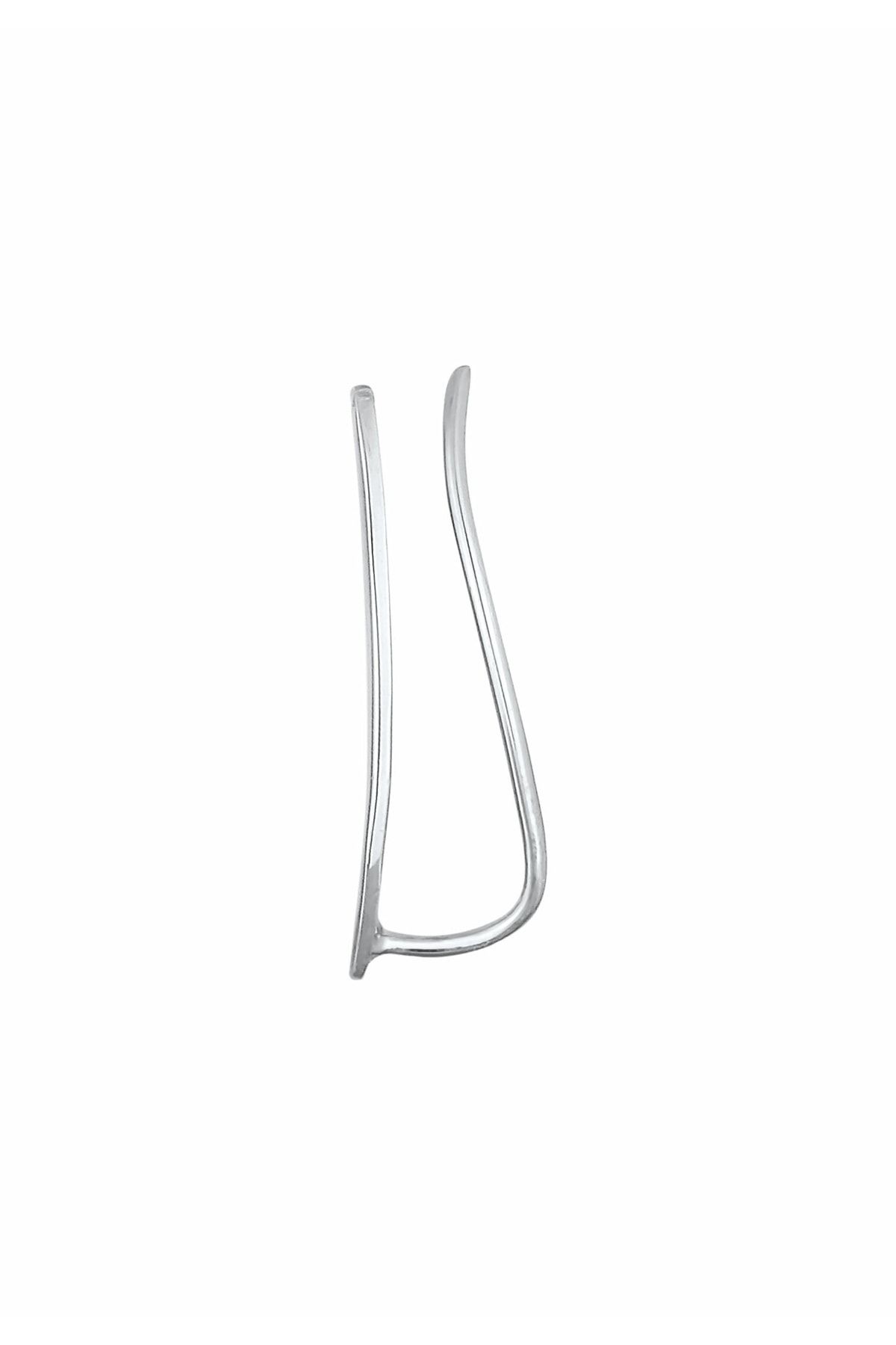 ELLI-925 Silber-Ohrring – Einzel-Ohrsteiger, Gewölbt Ohrklemme 3