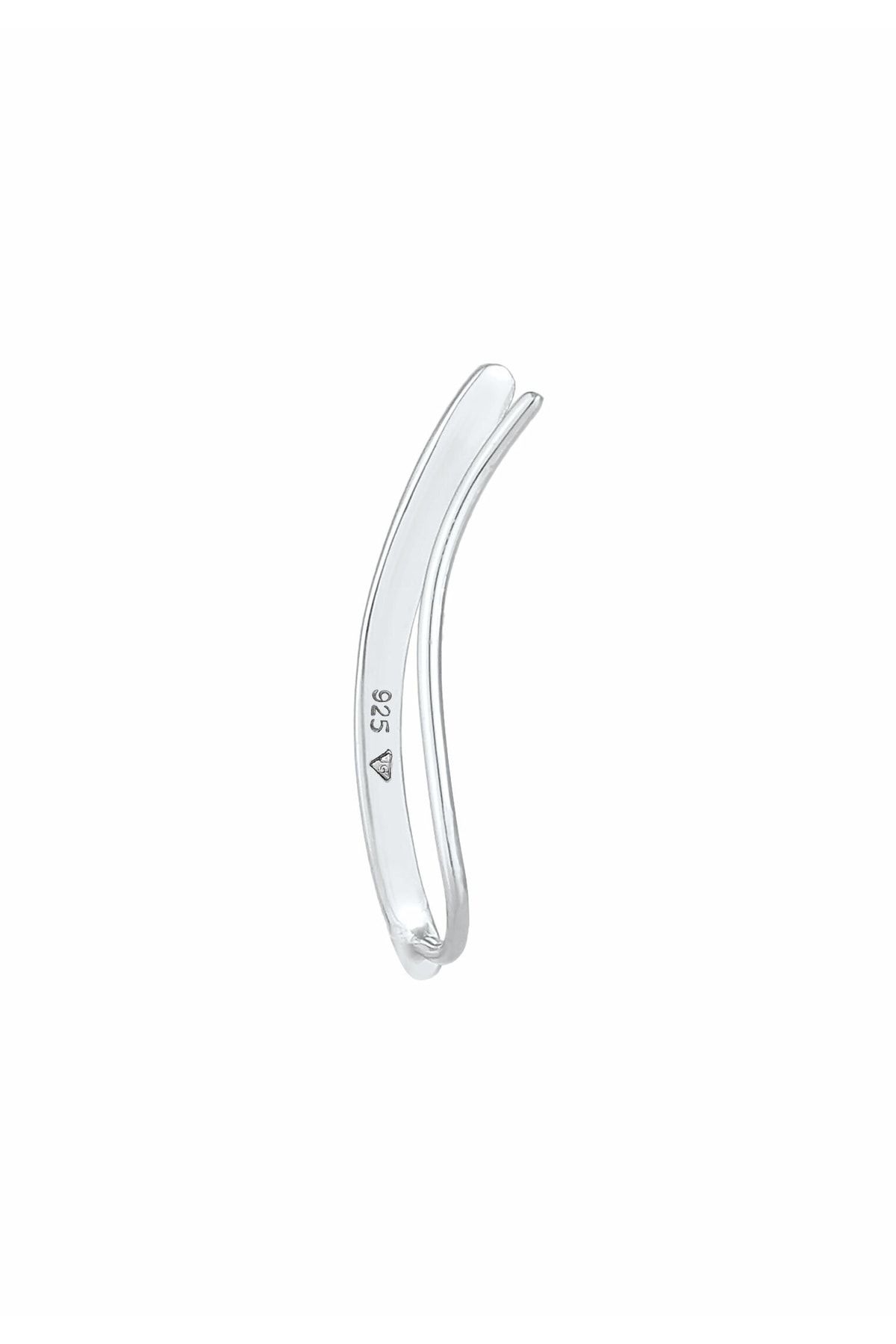 ELLI-925 Silber-Ohrring – Einzel-Ohrsteiger, Gewölbt Ohrklemme 4