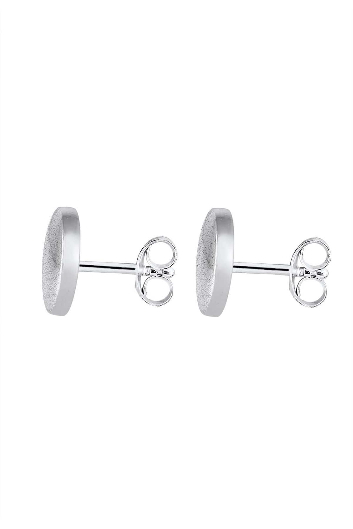 Nenalina-Ohrringe Basic Geo Brushed Ohrstecker aus 925er Sterlingsilber 3