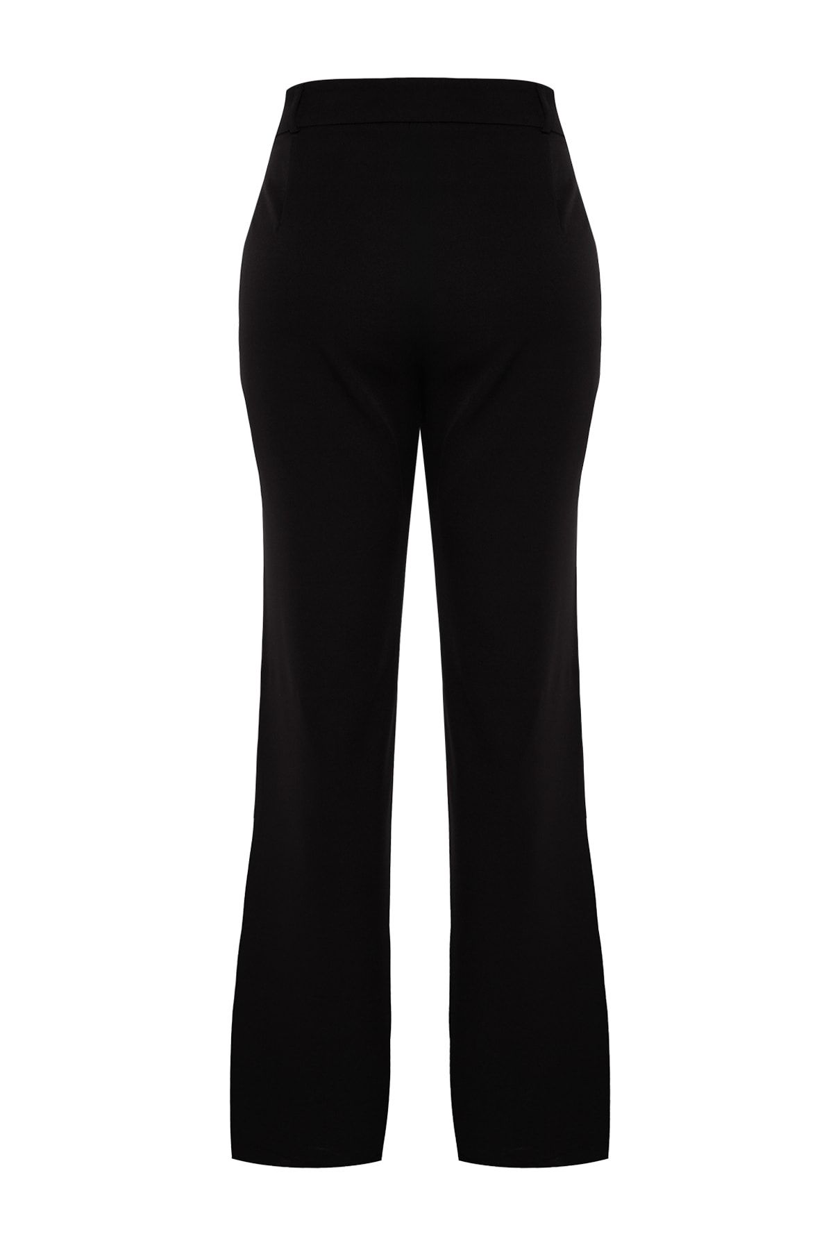 Trendyol Curve-Pantaloni drepti negri cu talie înaltă - țesătură TBBAW24AR00000 7