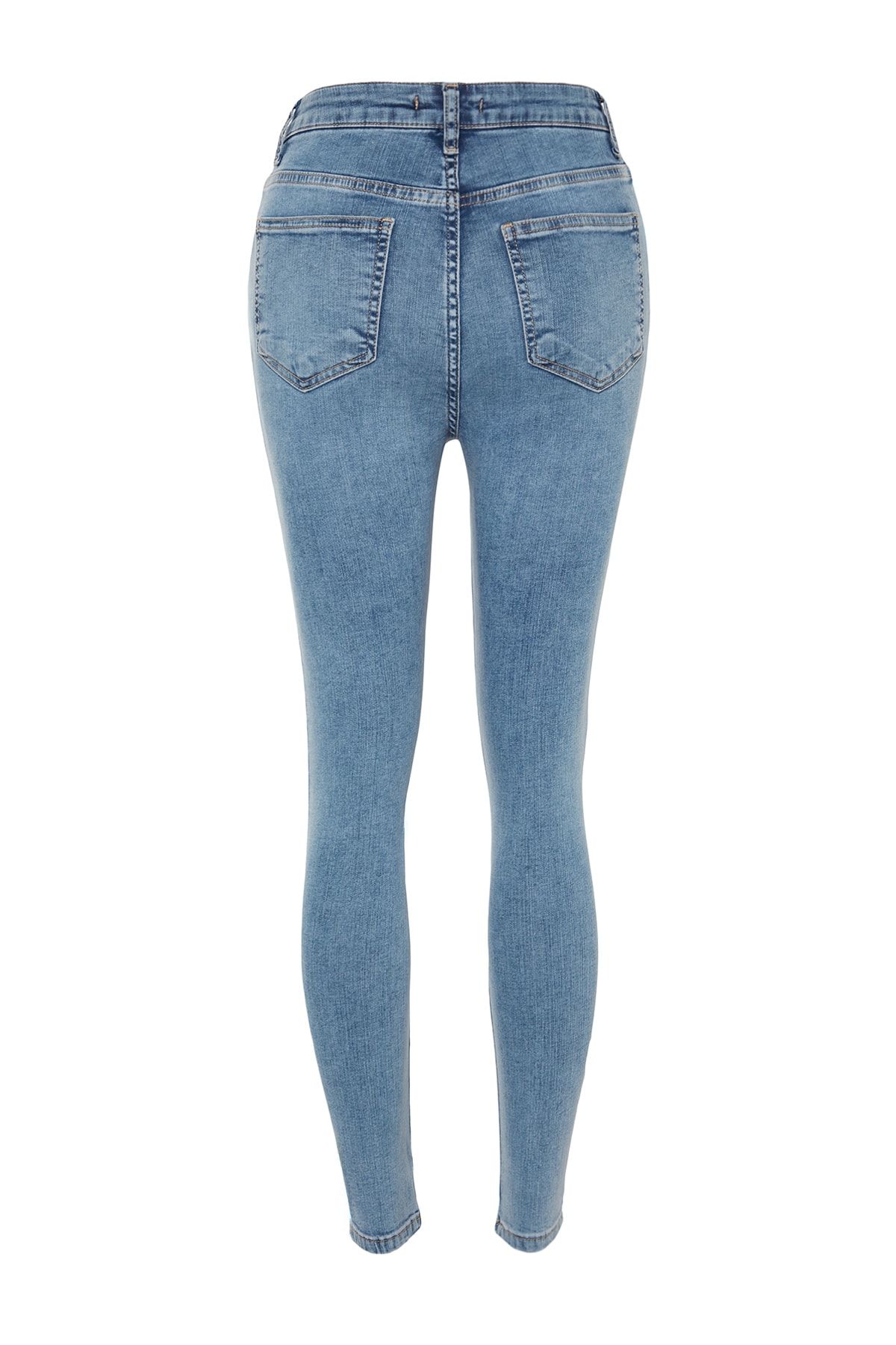 Trendyol Collection-Hellblaue High Waist Skinny Jeans mit Shaping-Effekt TWOAW24JE00070 8